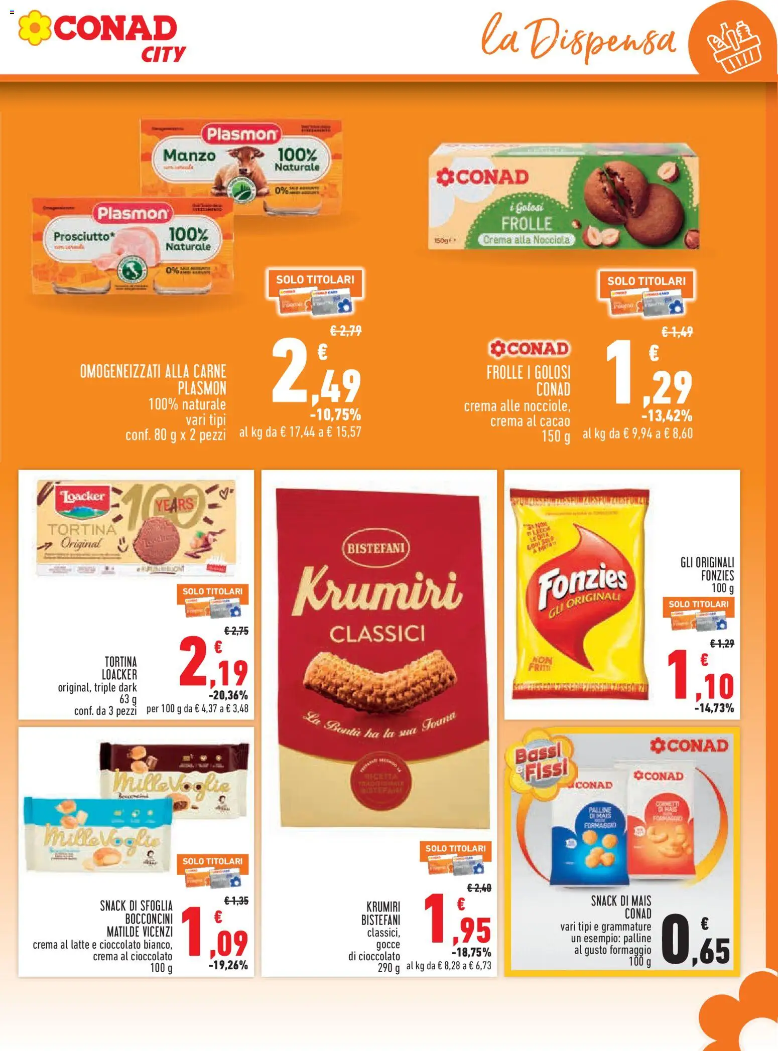 Anteprima dell'opuscolo Conad volantino City Piemonte dal negozio Conad valido da 27/08/2026 - Crema, Latte, Carne, Formaggio, Manzo, Nocciole, Mais, Crema al cioccolato