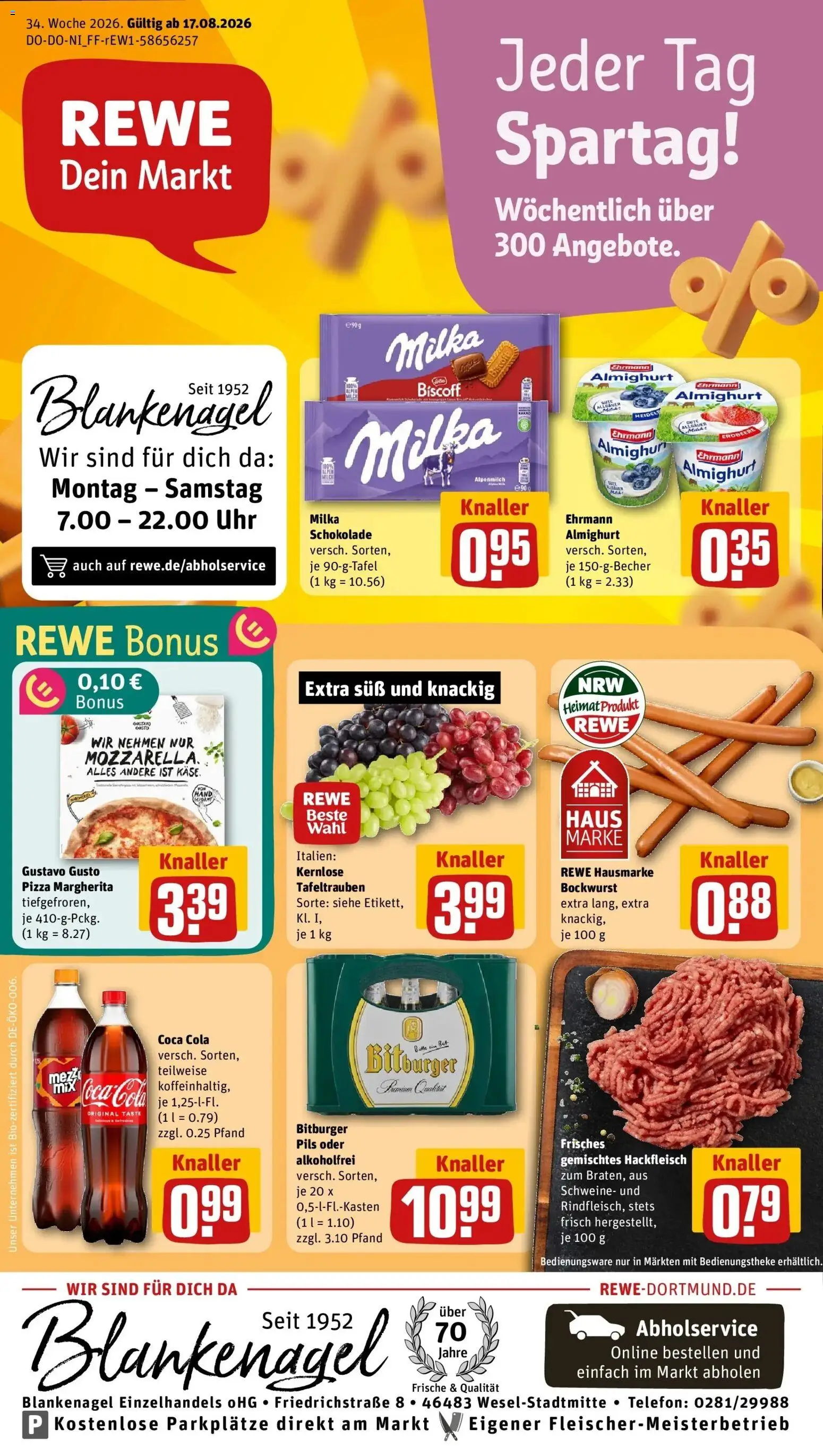 Vorschau von dem Prospekt des Geschäftes Rewe, gültig ab dem 17.08.2026