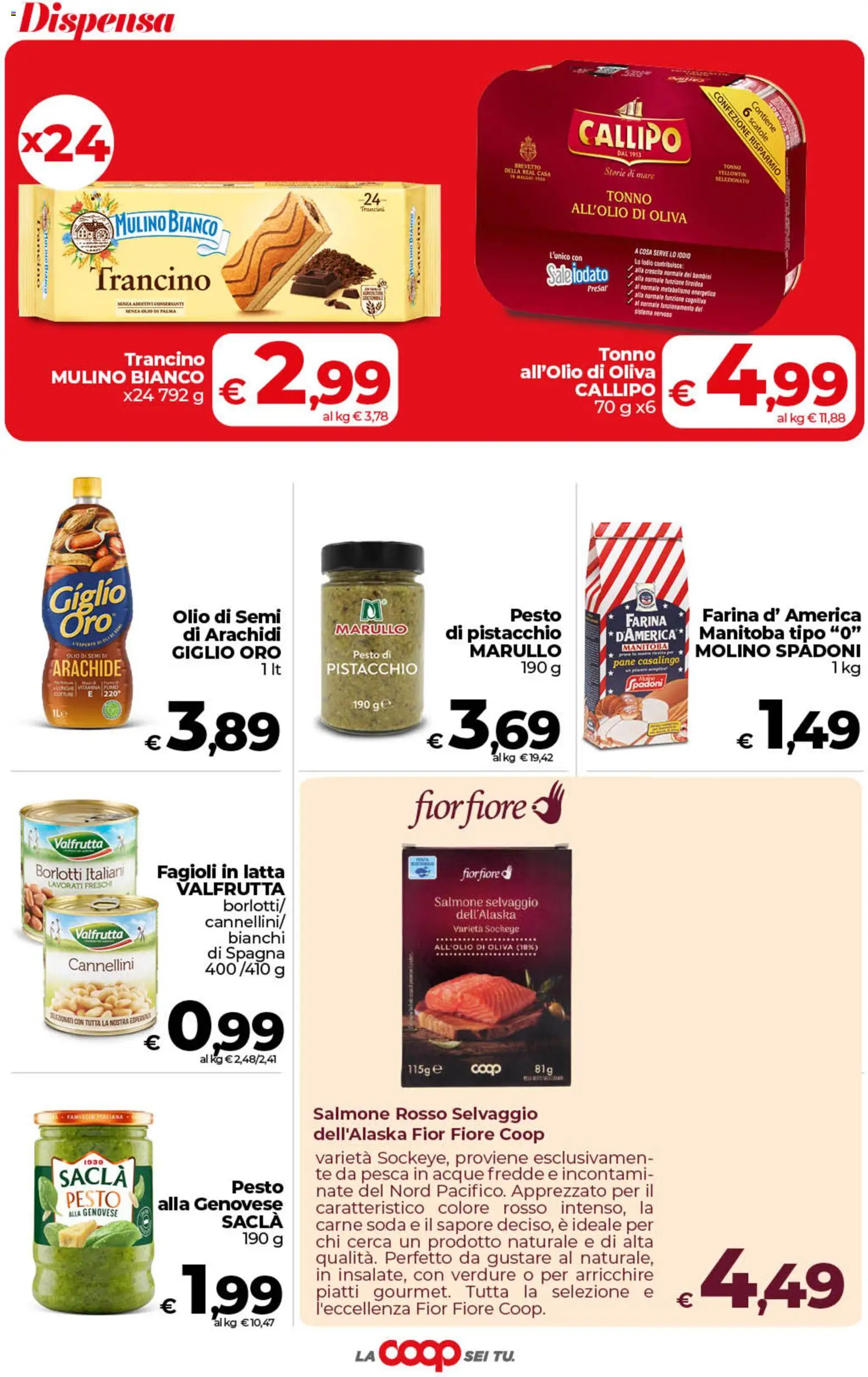Anteprima dell'opuscolo COOP volantino Sicilia dal negozio COOP valido da 01/09/2026 - Pane, Fagioli, Pesca, Salmone, Sale, Pistacchio, Farina, Tè