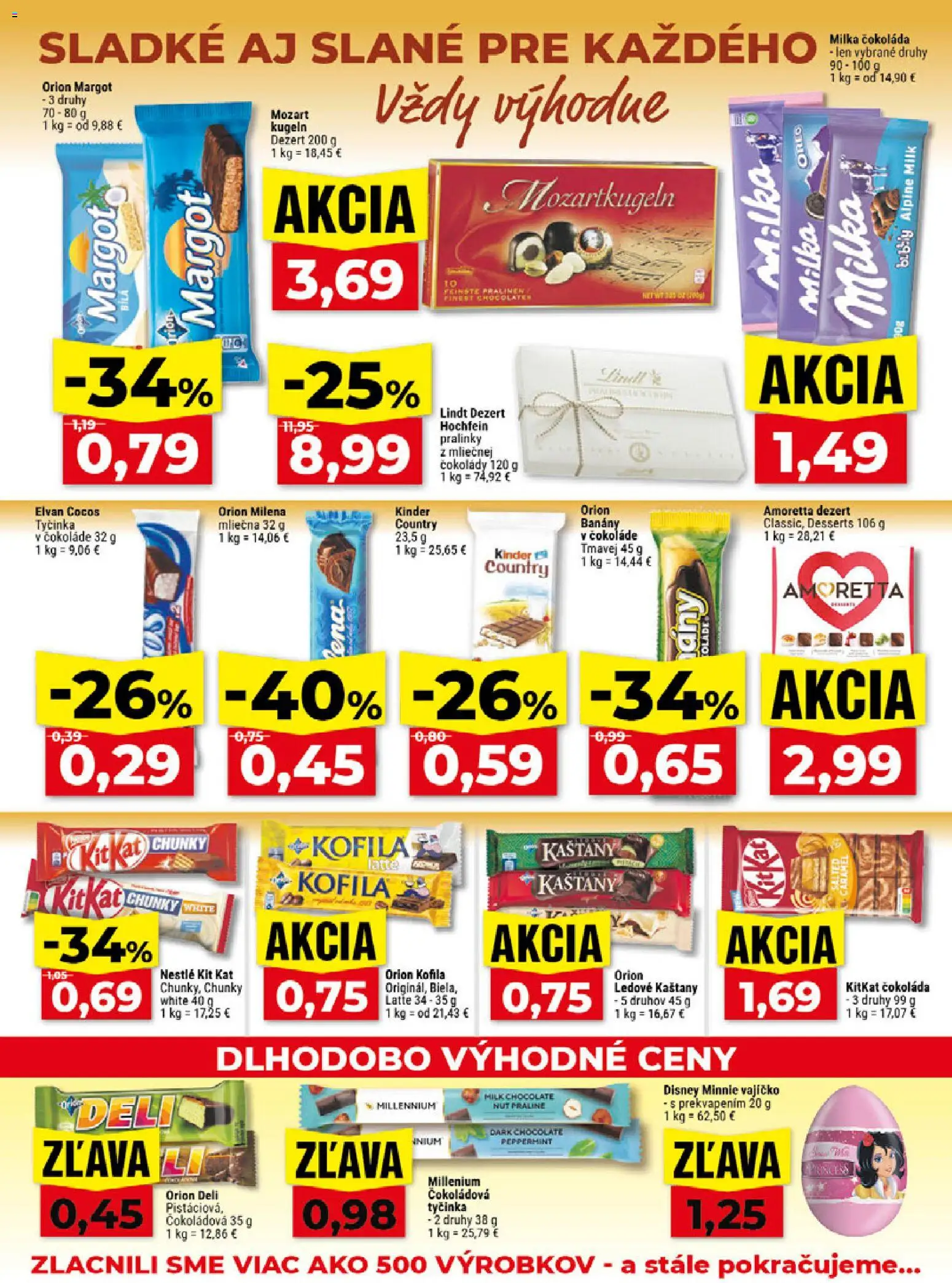 Náhľad Klas letáku platného od 07.09.2026 - Čokoláda, Lindt, Kinder, Milka, Dezert, Banány, Čokoládová tyčinka