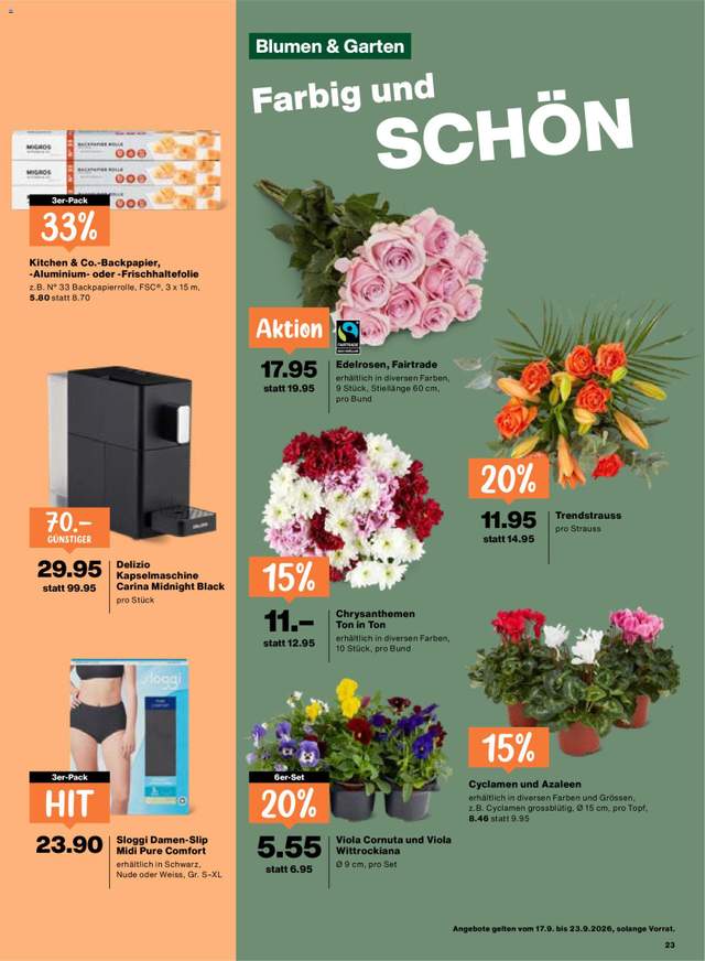 Neue Migros Aktionen ab 17.09.