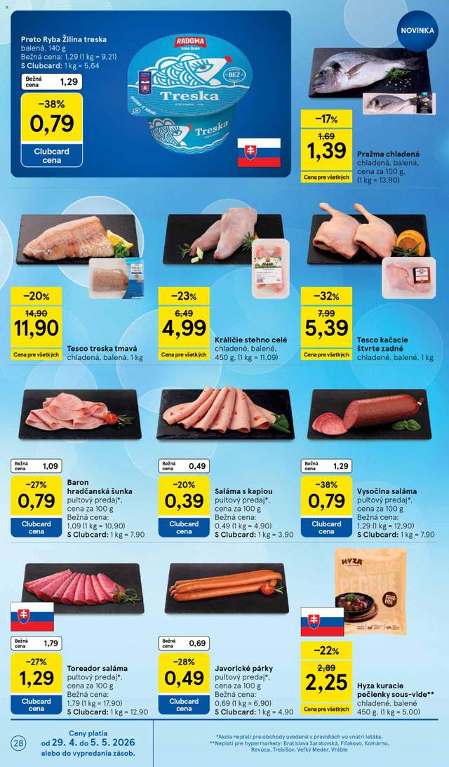 Nový Tesco leták od 29.04.