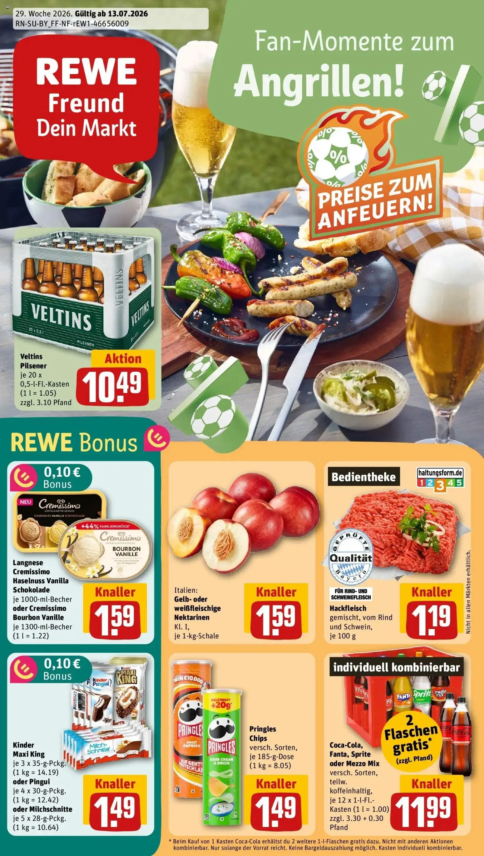 Vorschau von dem Prospekt des Geschäftes Rewe, gültig ab dem 13.07.2026