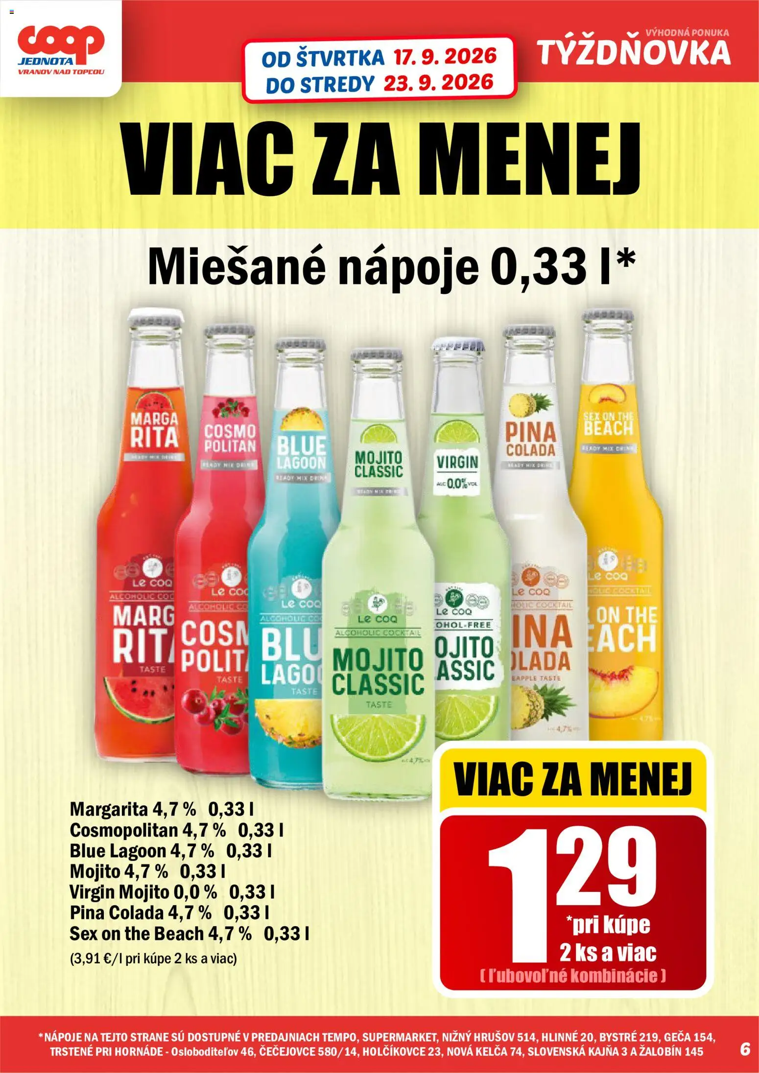 Náhľad COOP Jednota letáku platného od 17.09.2026