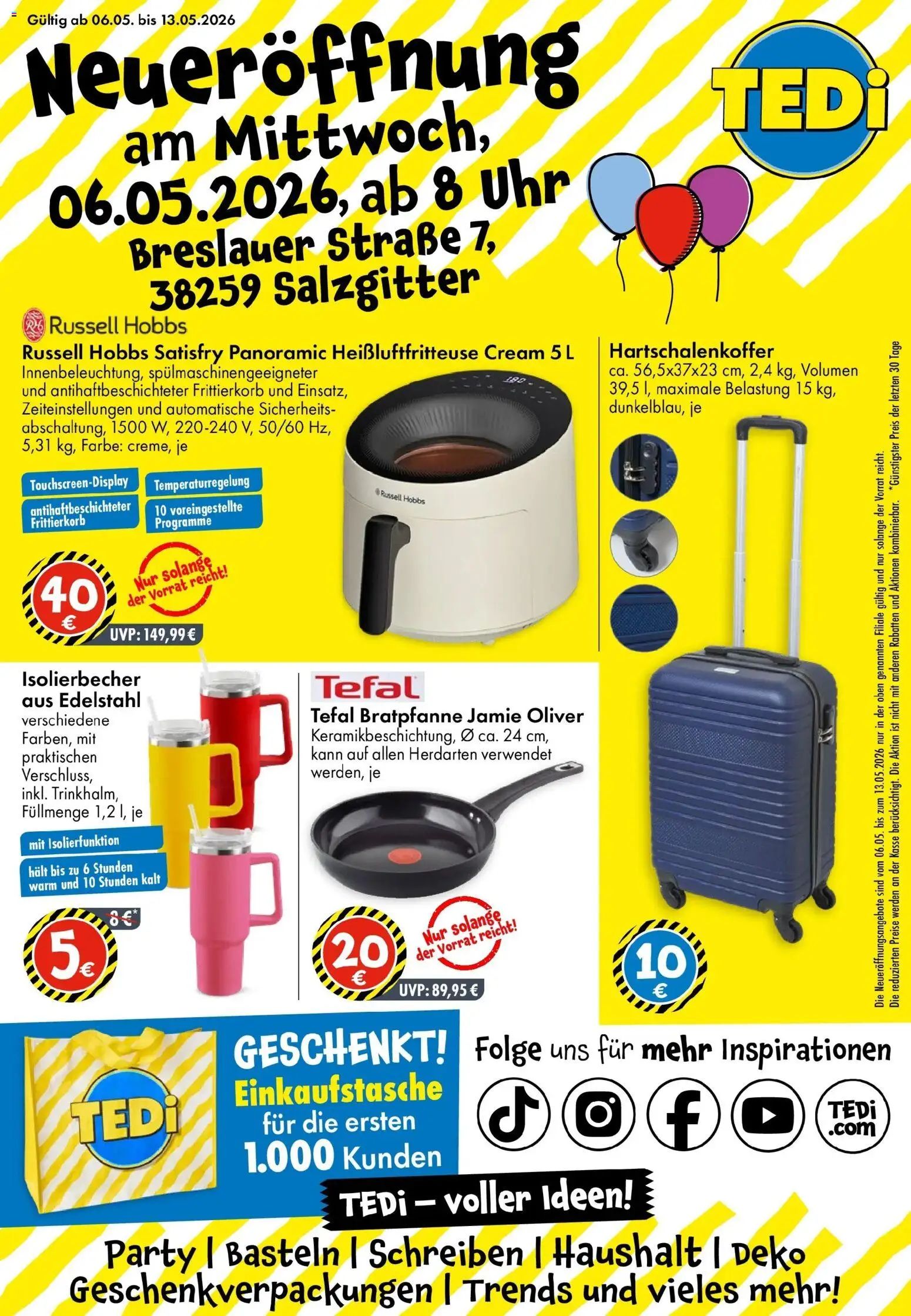 Vorschau von dem Prospekt des Geschäftes TEDi, gültig ab dem 03.05.2026