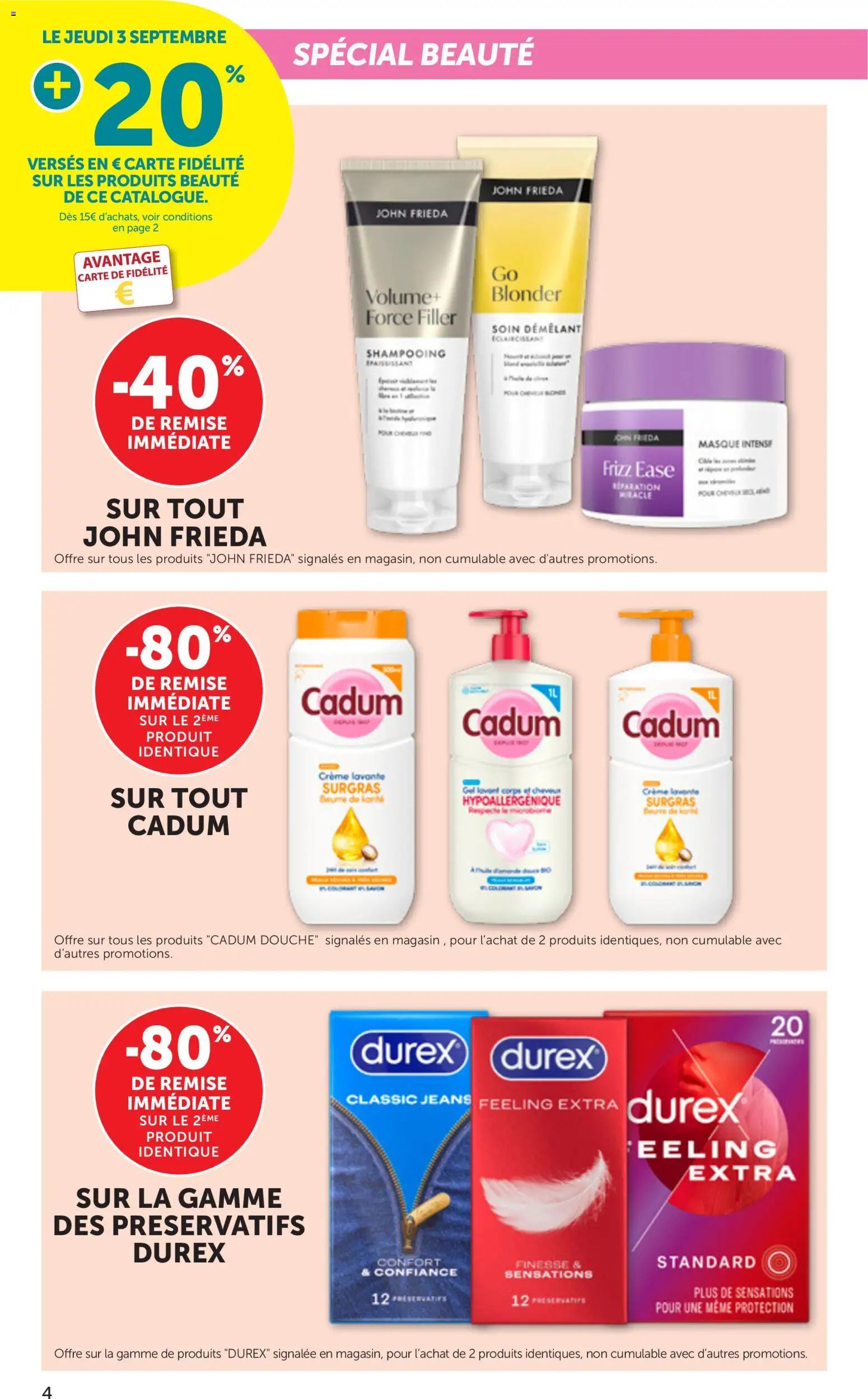 Prévisualisation de bi1 Catalogue la beaute à prix bas du magasin bi1 formulaire valide 01/09/2026 - Douche, Beurre, Préservatifs, Crème, Masque, Jeans, Shampooing, Produits beauté