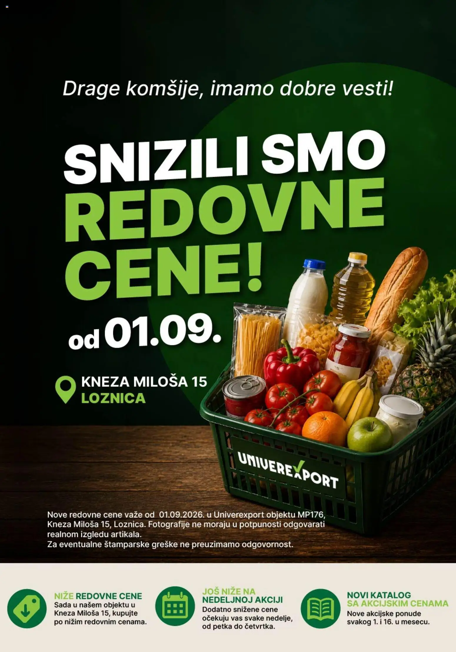 Pregled Univerexport kataloga - važi od 01.09.2026