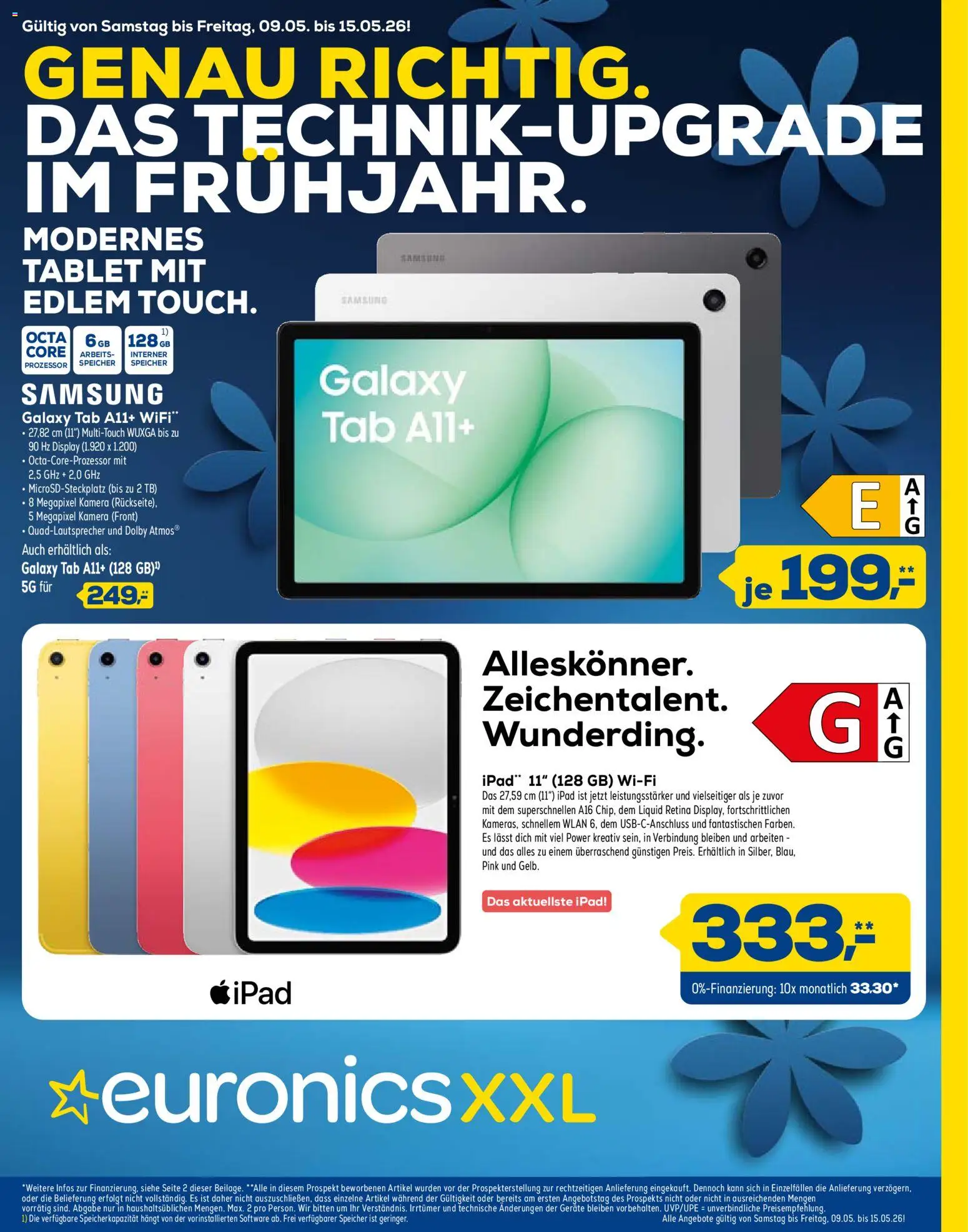 Vorschau von dem Prospekt des Geschäftes Euronics, gültig ab dem 09.05.2026 - Samsung, Ipad, Tablet, Kamera