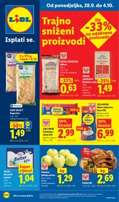 Pregled letka Lidl Katalog trgovine Lidl vrijedi od 28.09.2026