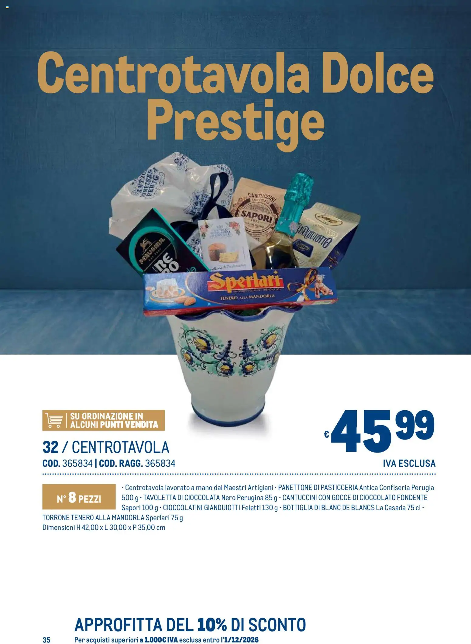 Anteprima dell'opuscolo Metro volantino Regalistica Natale dal negozio Metro valido da 19/10/2026 - Panettone, Cioccolato, Mandorla, Cioccolatini, Bottiglia, Tavoletta