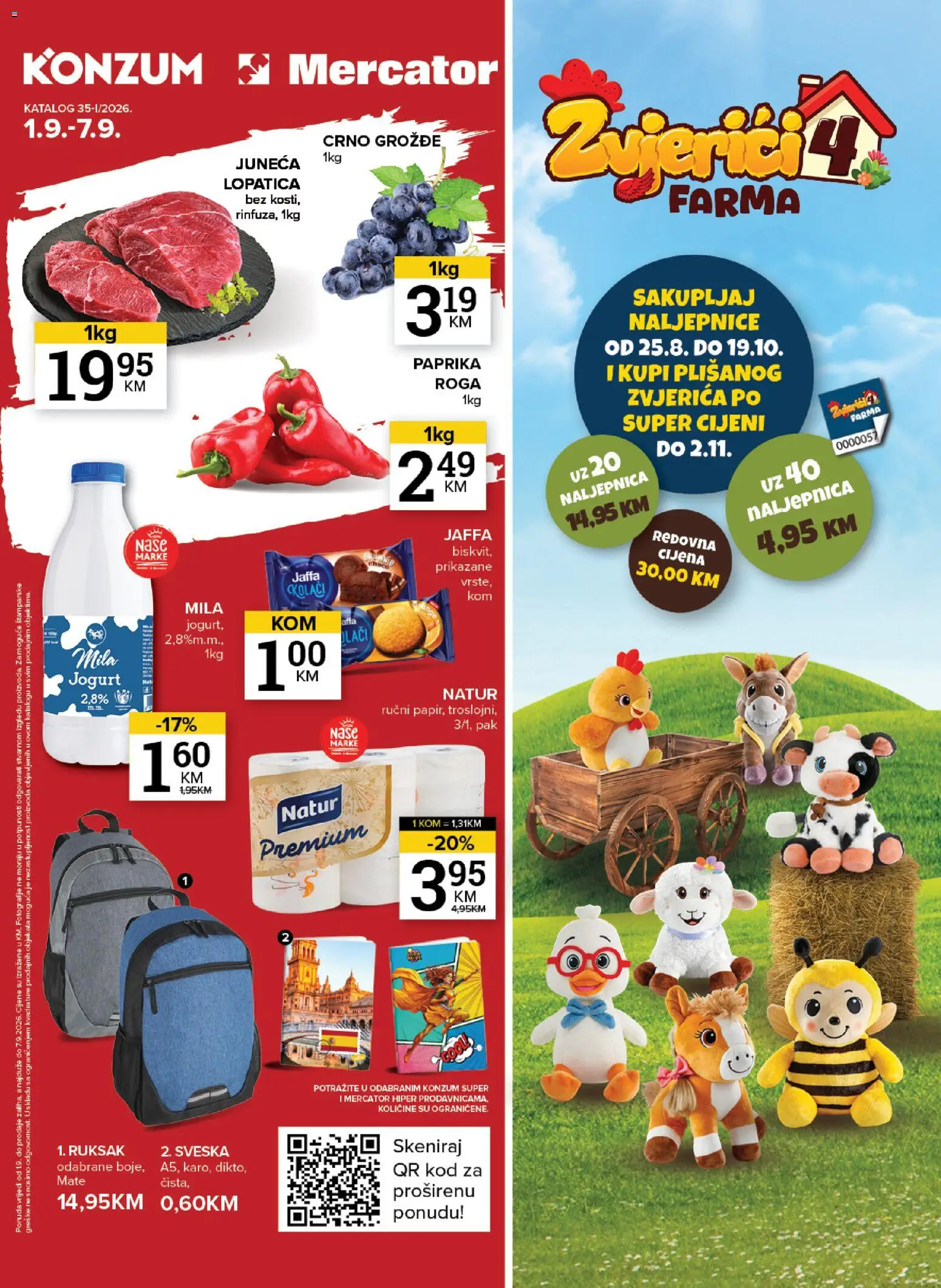 Pregled letka KONZUM katalog trgovine KONZUM vrijedi od 01.09.2026