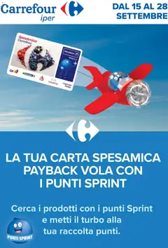 Anteprima dell'opuscolo Carrefour volantino Iper - Punti Sprint Payback dal negozio Carrefour valido da 15/09/2026
