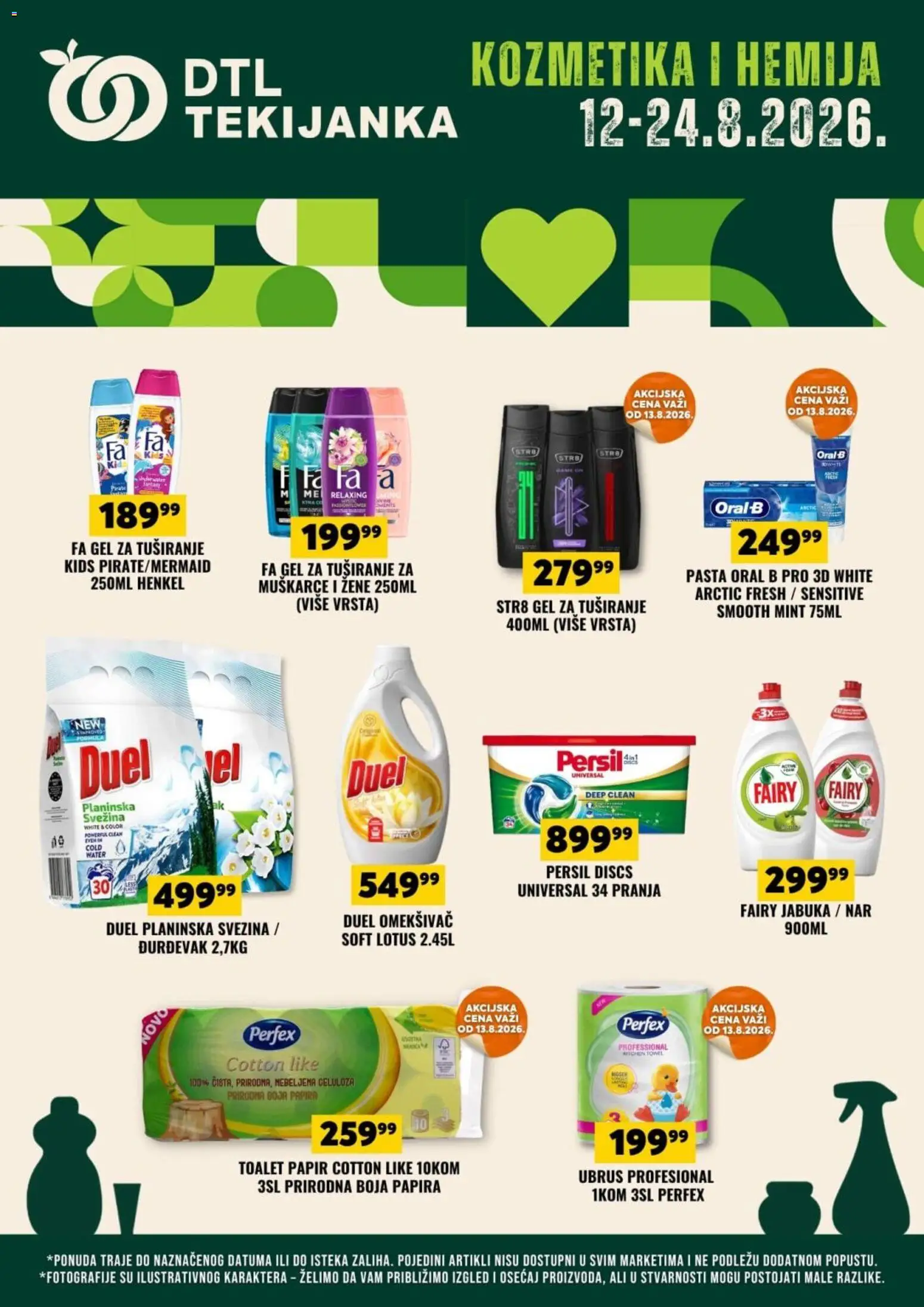 Pregled Tekijanka kataloga - važi od 12.08.2026 - Pasta, Nar, Lotus, Persil, Toalet papir, Ubrus, Omekšivač, Gel za tuširanje