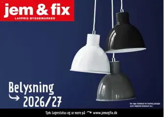 Eksempel på tilbudsavis Jem & fix - Tilbudsavis - Belysning fra butik Jem & fix gyldig fra 30/10/2026