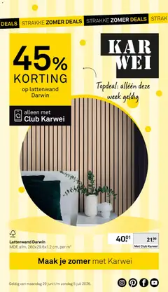 Voorbeeld van KARWEI folder van winkel KARWEI geldig vanaf 29-06-2026