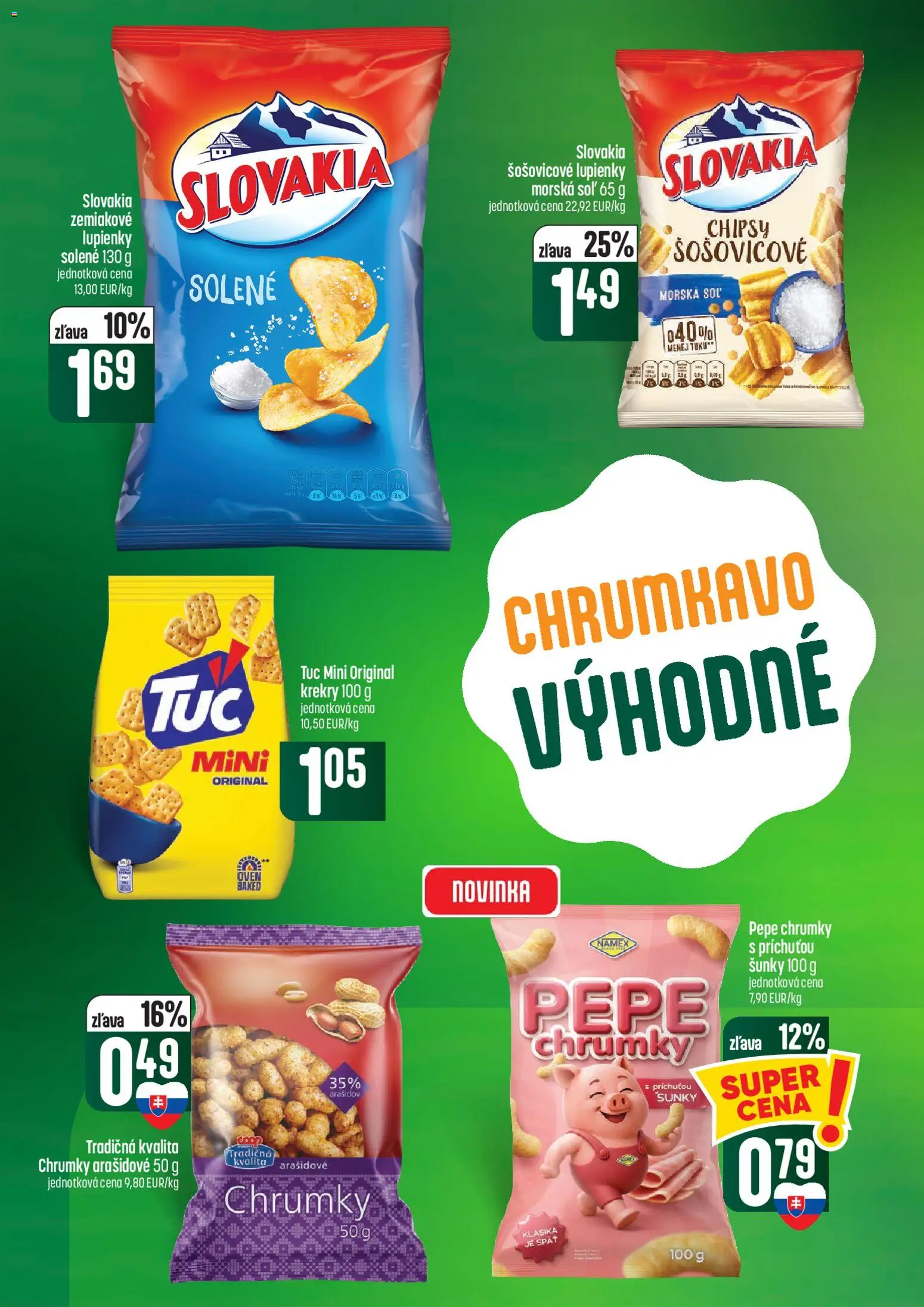 Náhľad COOP Jednota letáku platného od 01.10.2026 - Soľ, Chipsy, Krekry