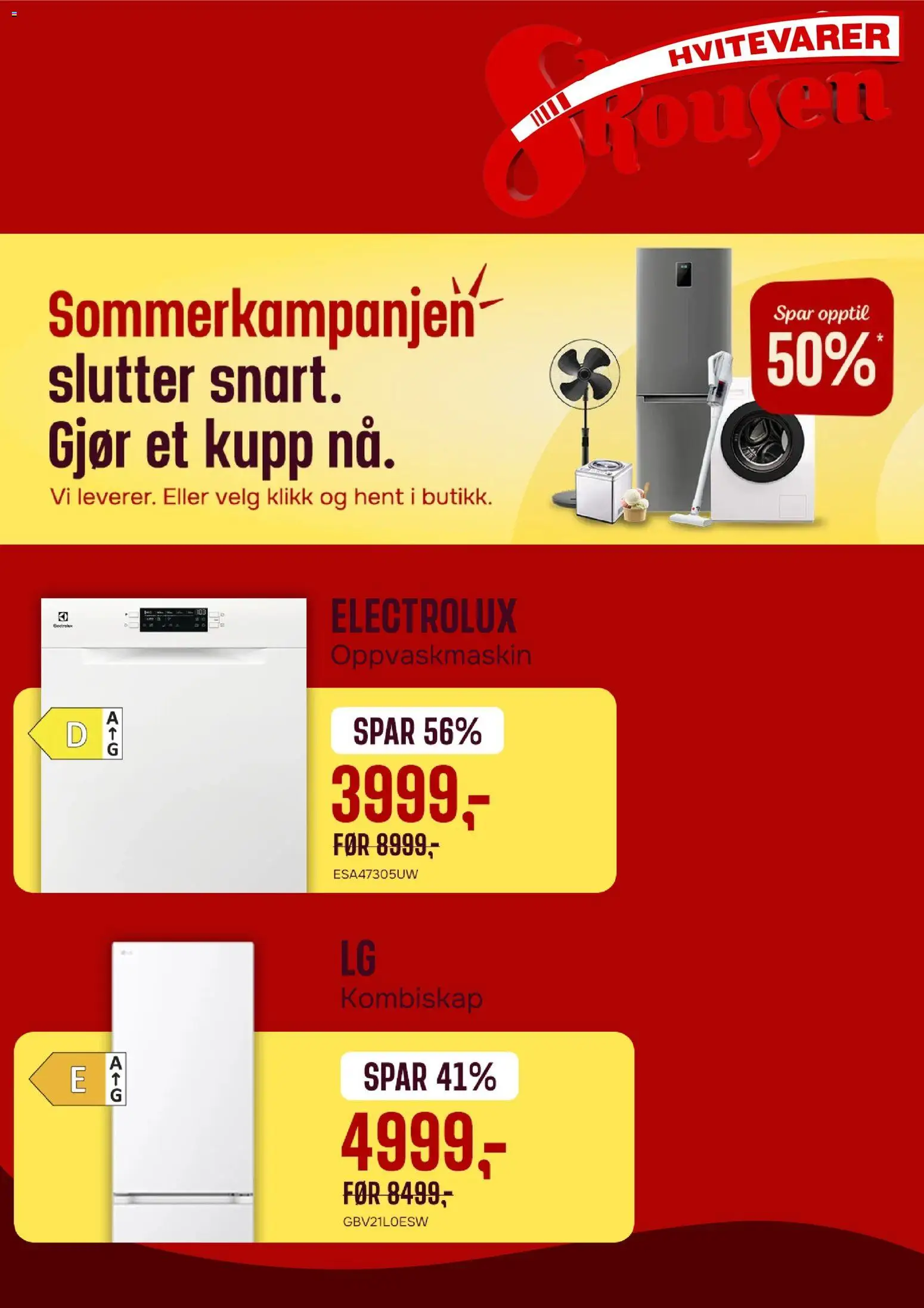 Forhåndsvis Skousen kundeavis fra butikk Skousen gyldig fra 15/07/2026 - Kombiskap, Oppvaskmaskin