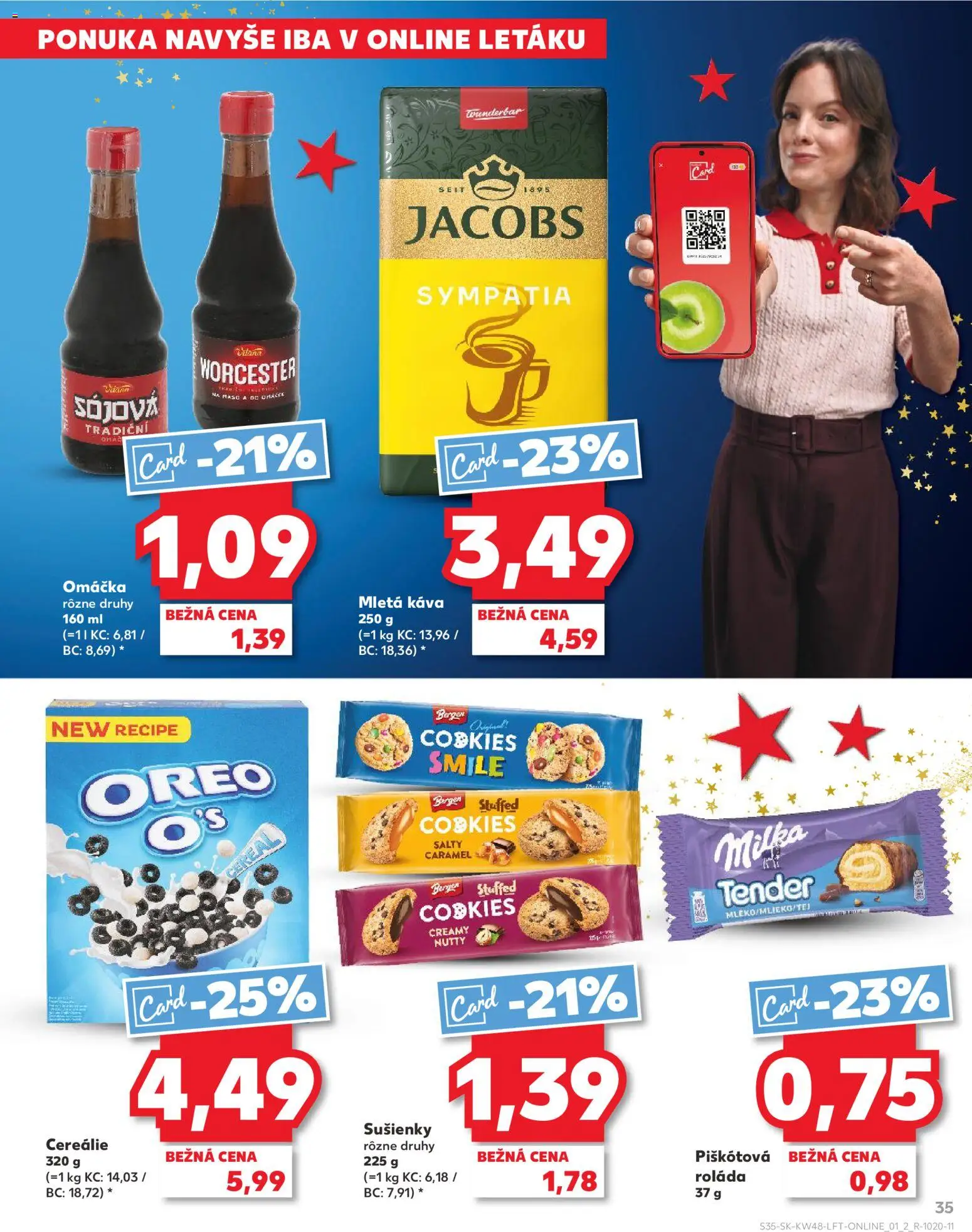 Náhľad Kaufland letáku platného od 27.11.2025 - Káva, Milka, Oreo, Omáčka, Sušienky, Cereálie