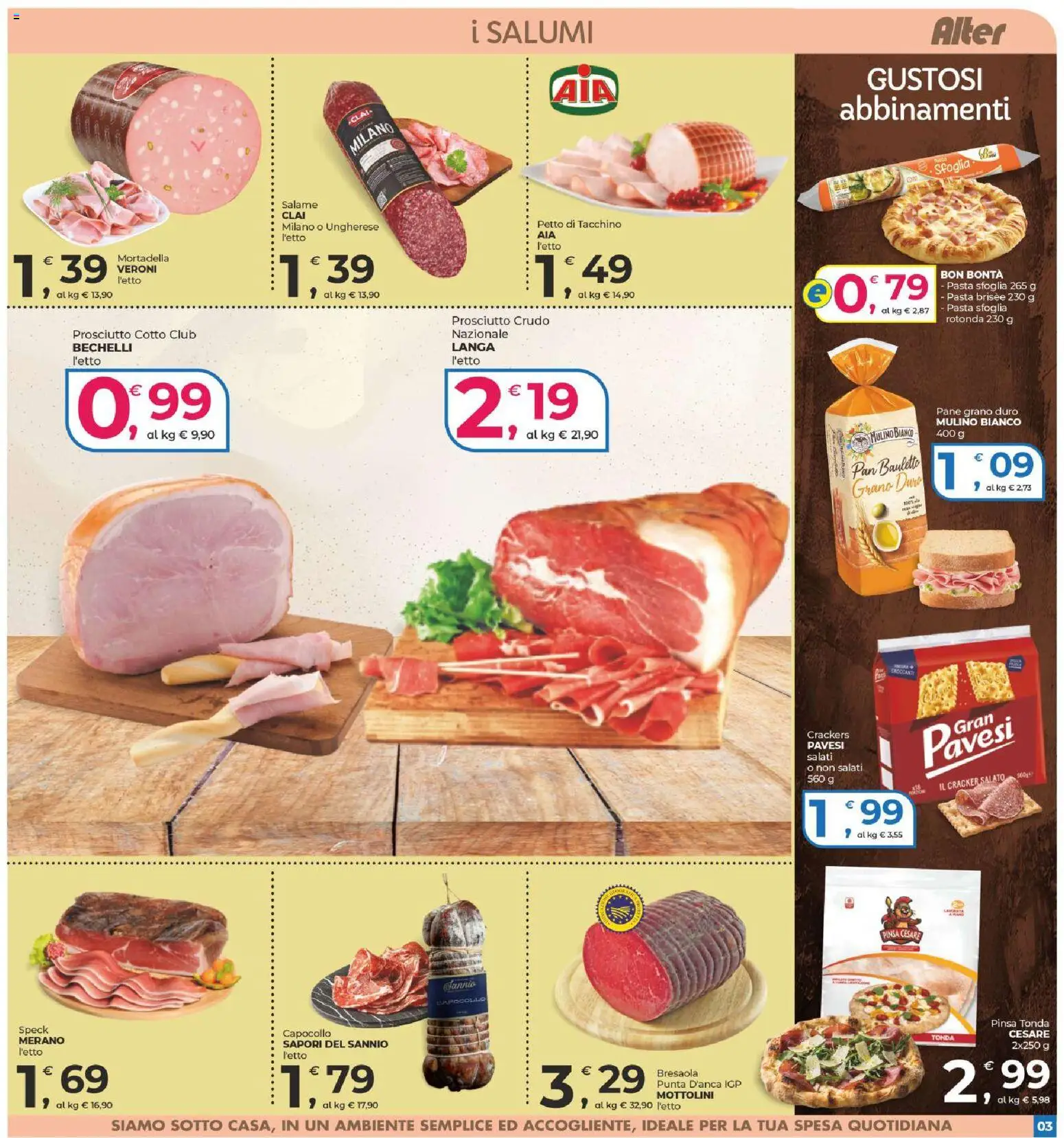 Anteprima dell'opuscolo Alter Discount volantino dal negozio Alter Discount valido da 29/10/2026 - Pasta, Pane, Pasta sfoglia, Tacchino, Prosciutto Crudo, Cracker, Prosciutto Cotto, Petto di tacchino