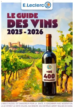 Prévisualisation de Le guide des vins du magasin E.Leclerc formulaire valide 01/09/2025