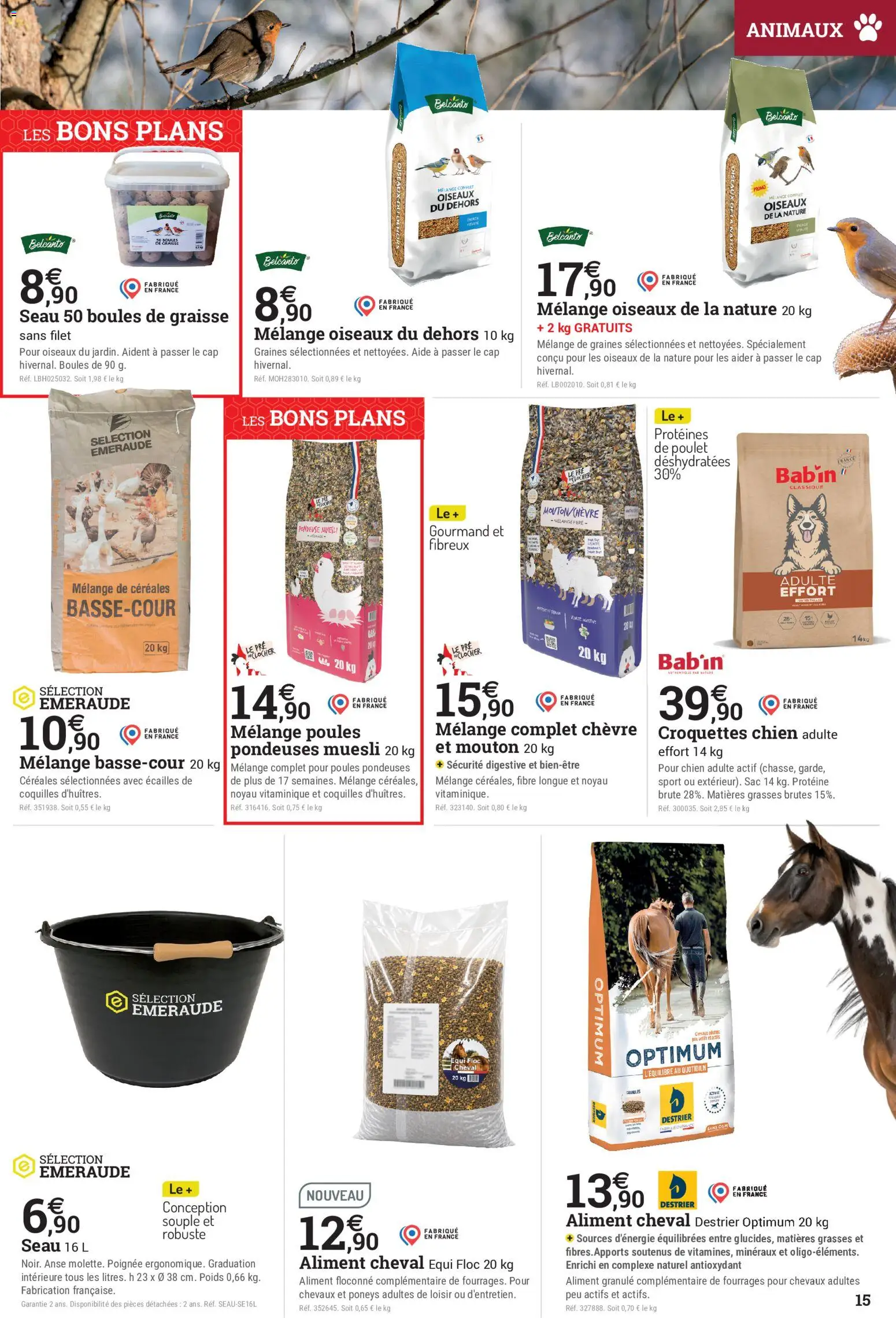 Prévisualisation de Espace Emeraude catalogue du magasin Espace Emeraude formulaire valide 21/10/2026 - Sac, Poulet, Protéine, Muesli, Céréales, Croquettes, Poids, Graines