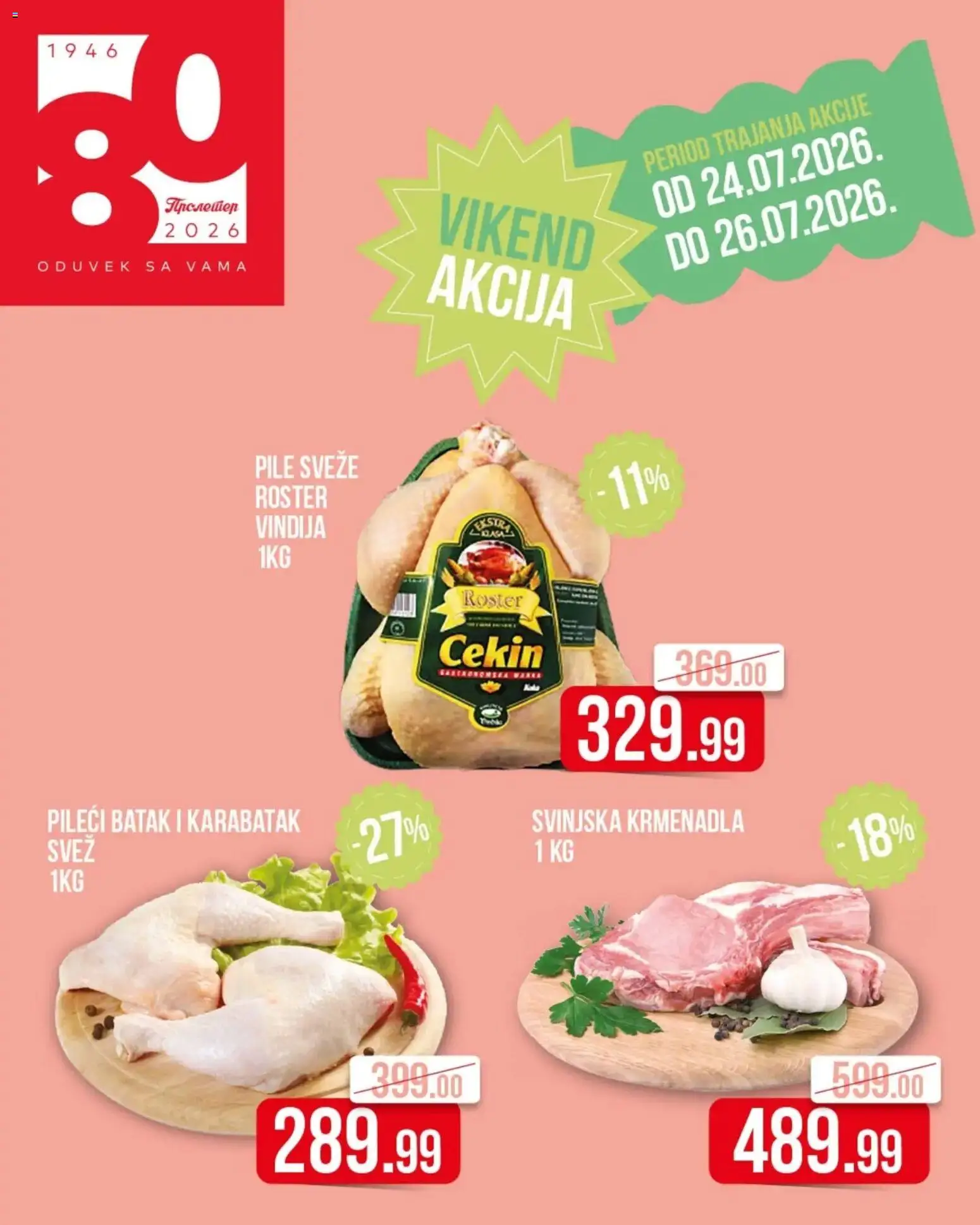 Pregled Metalac Proleter kataloga - važi od 24.07.2026 - Pile, Krmenadla, Svinjska krmenadla, Pileći batak