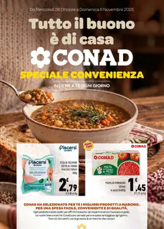 Anteprima dell'opuscolo Conad volantino Tutto il buono è di casa Sicilia dal negozio Conad valido da 28/10/2026