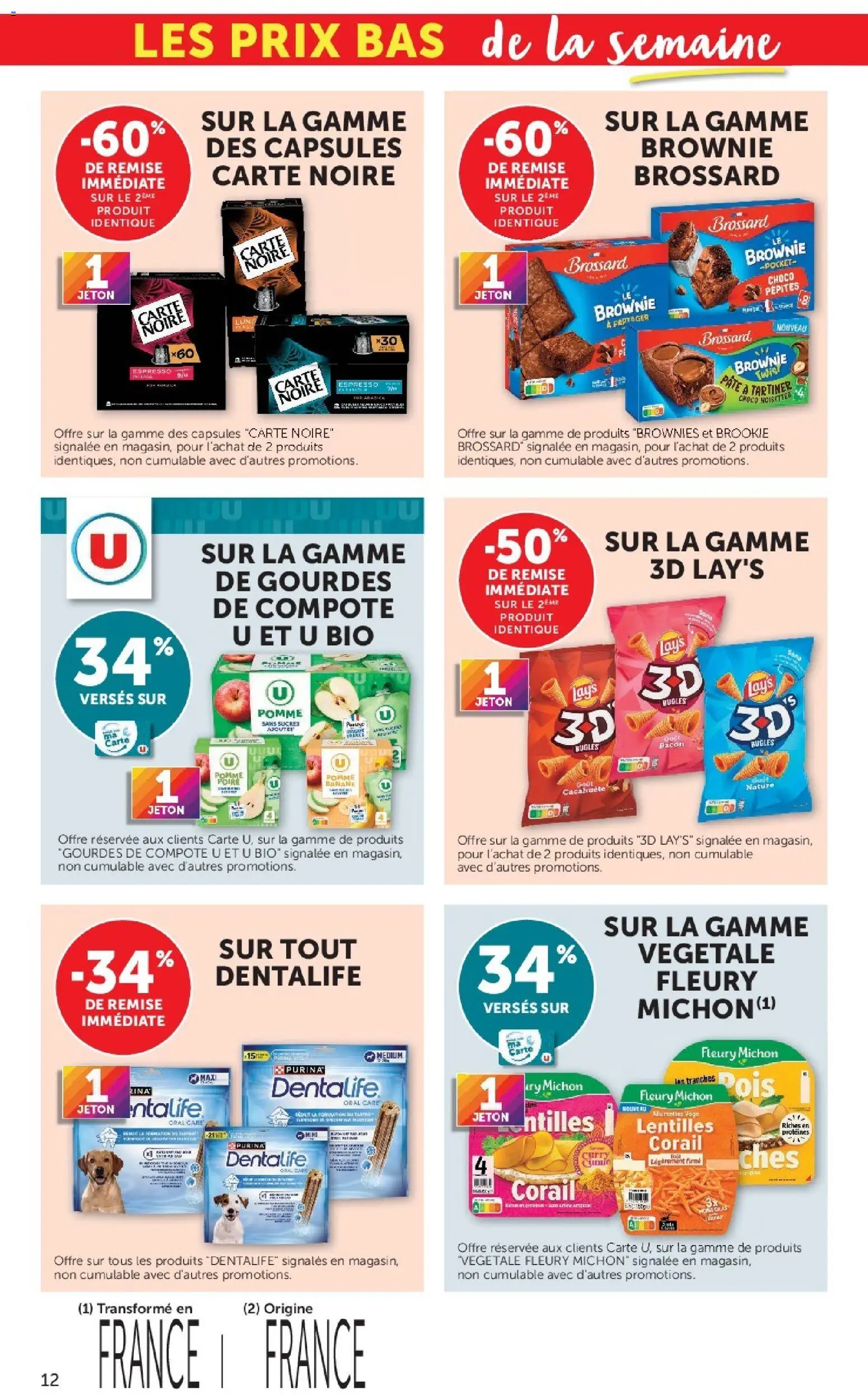 Prévisualisation de Super U catalogue du magasin Super U formulaire valide 08/09/2026 - Brownies, Banane, Pâte, Cacahuète, Poire, Pois, Capsules, Allumettes