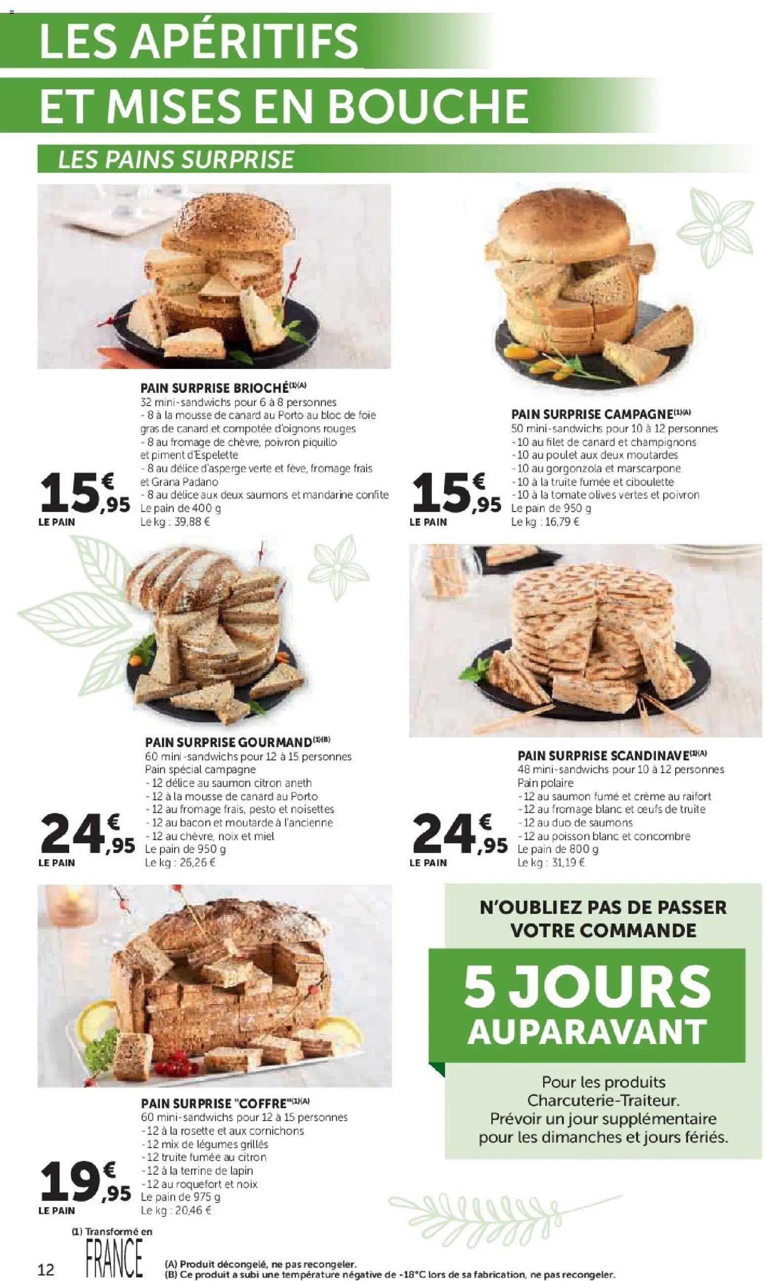 Prévisualisation de Super U - La carte Printemps Été du magasin Super U formulaire valide 03/03/2026 - Poulet, Canard, Foie, Pesto, Citron, Olives, Fromage frais, Champignons
