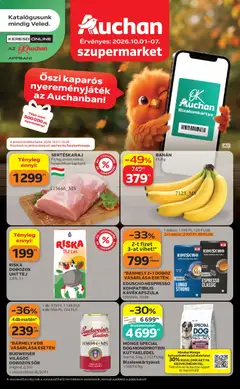 Auchan - Auchan Szupermarket akciós újság megtekintése, amely érvényes 2026.10.01.-től