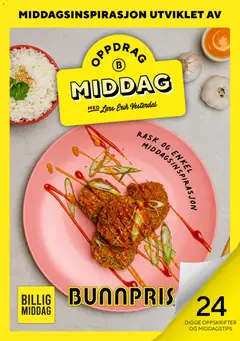 Forhåndsvis Bunnpris kundeavis middagsinspirasjon utviklet av fra butikk Bunnpris gyldig fra 24/09/2026