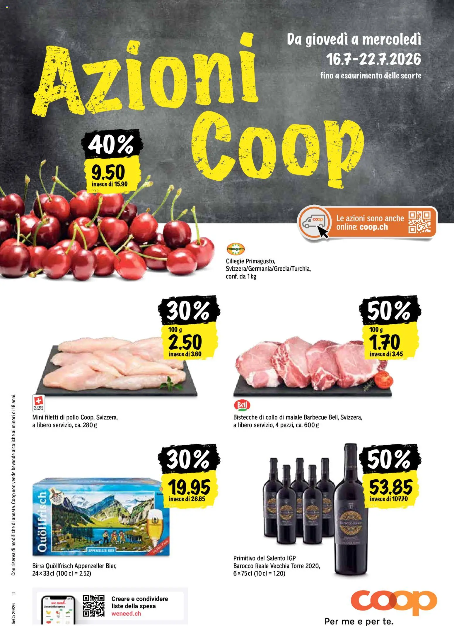 Vorschau des Merkblatts Coop aktionen IT vom Shop Coop gültig von 16.07.2026 bis 22.07.2026