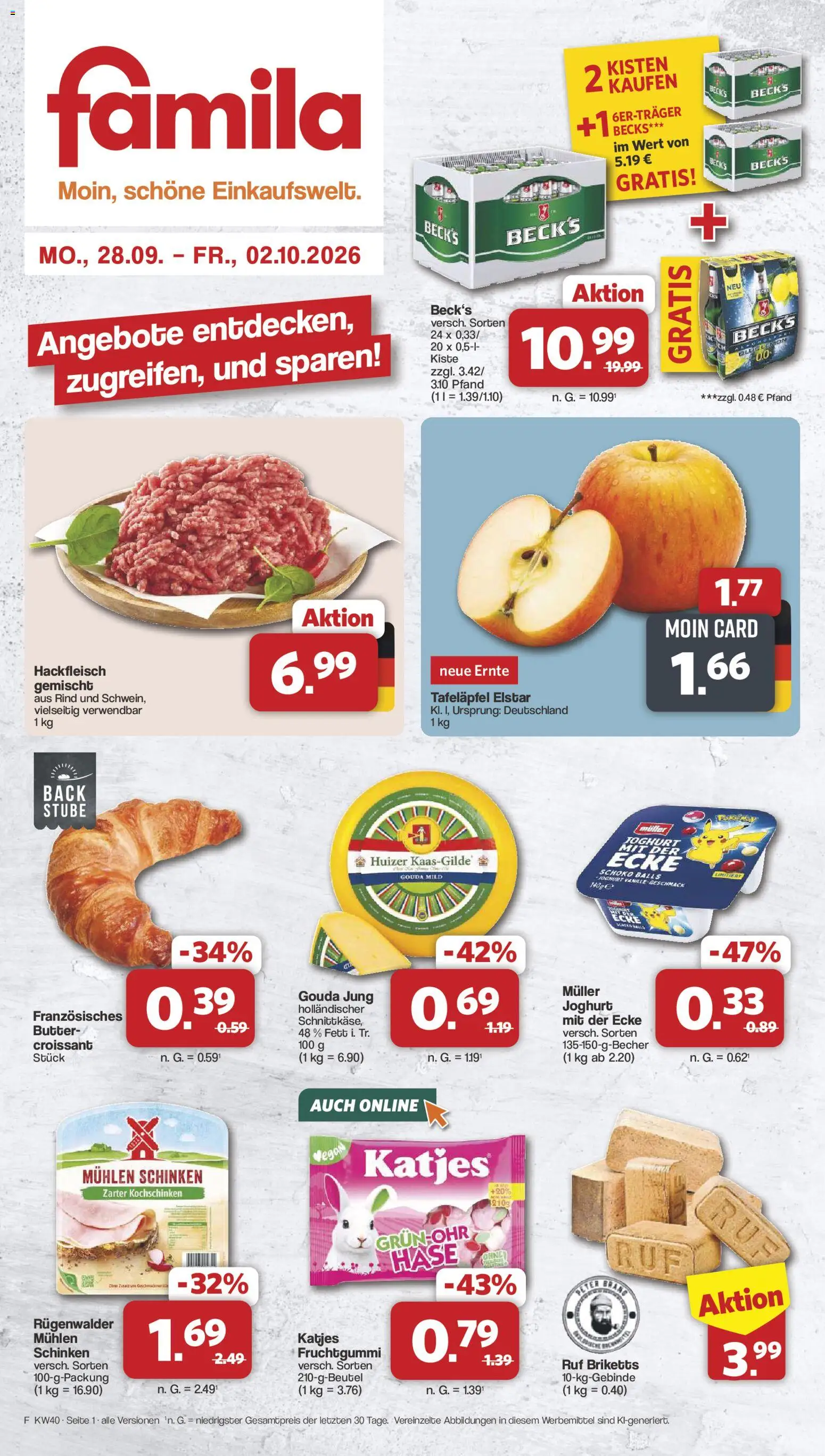 Vorschau von dem Prospekt des Geschäftes Famila Nordwest, gültig ab dem 28.09.2026
