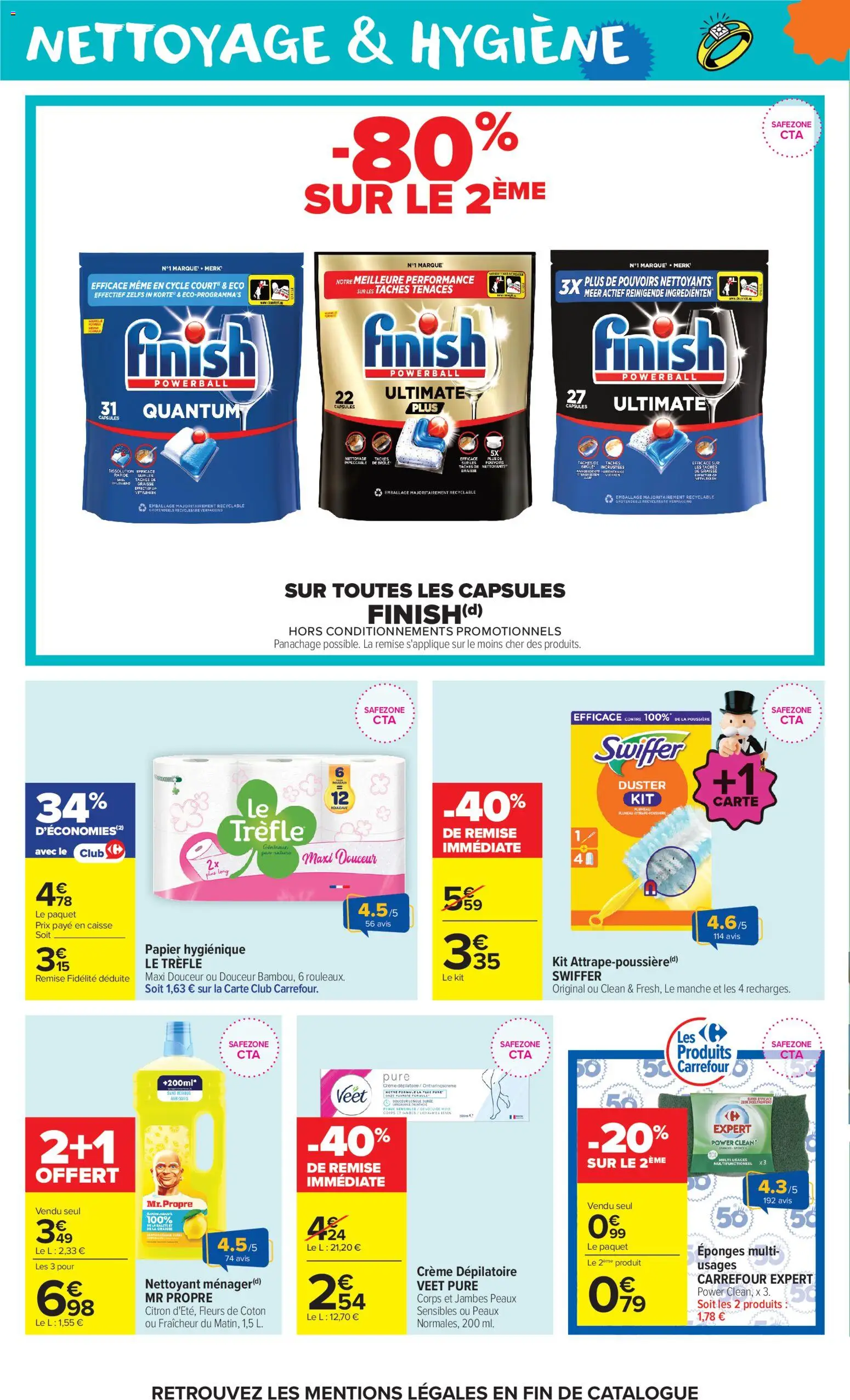 Prévisualisation de Carrefour Market catalogue du magasin Carrefour Market formulaire valide 08/09/2026 - Fleurs, Crème, Coton, Capsules, Éponges, Hygiène, Plumeau, Crème dépilatoire