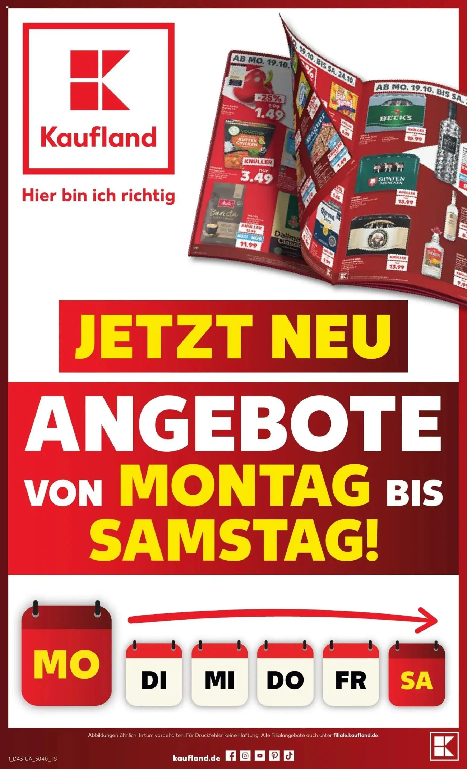 Vorschau der Angebote: Kaufland Kaufland: Wochenangebote gültig ab 19.10.2026