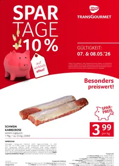 Vorschau der Angebote: Transgourmet Transgourmet Spartage gültig ab 07.05.2026