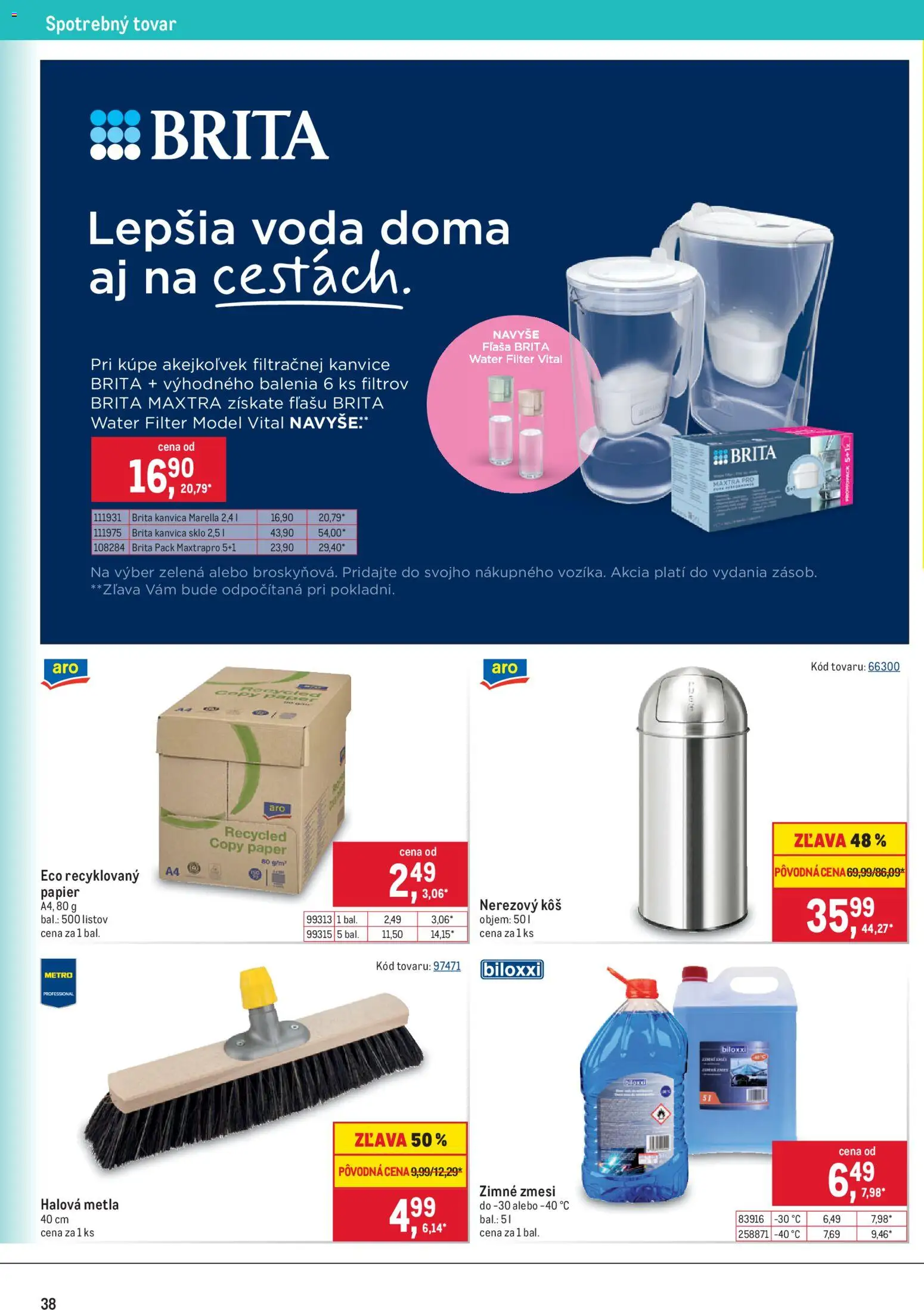 Náhľad Metro letáku platného od 21.10.2026 - Voda, Kanvica, Kôš