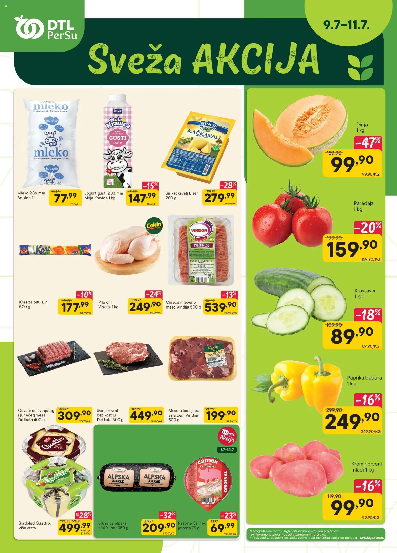 Pregled PerSu kataloga - važi od 09.07.2026