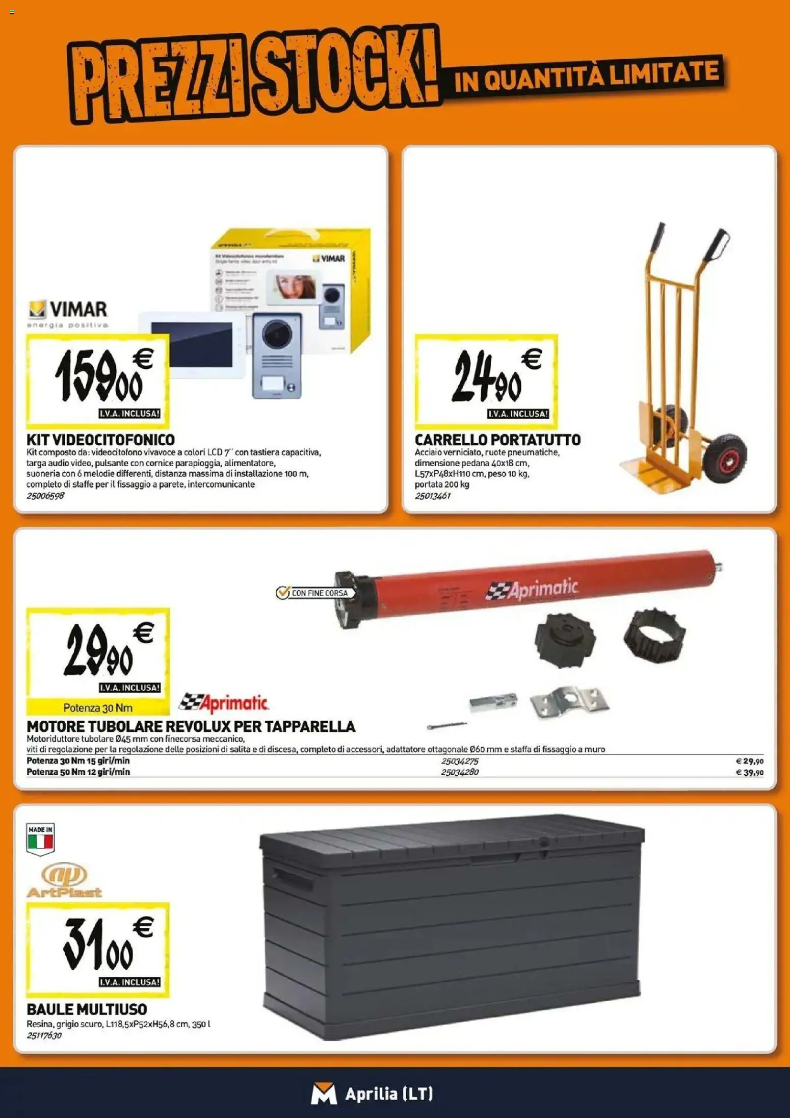 Anteprima dell'opuscolo TECNOMAT catalogo Aprilia dal negozio TECNOMAT valido da 27/08/2026 - Tastiera, Carrello, Adattatore, Audio, Baule