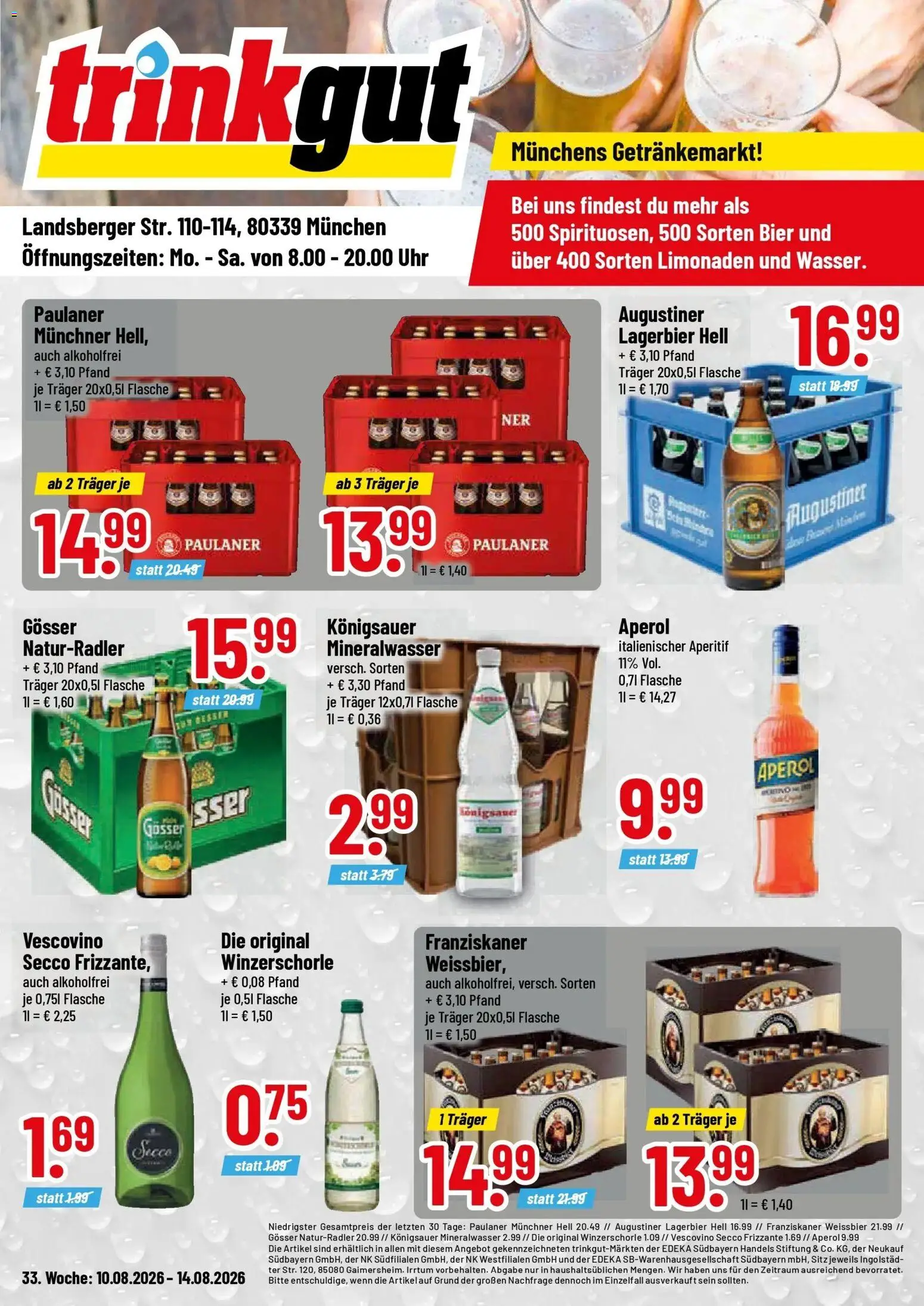 Vorschau von dem Prospekt des Geschäftes Trinkgut, gültig ab dem 10.08.2026