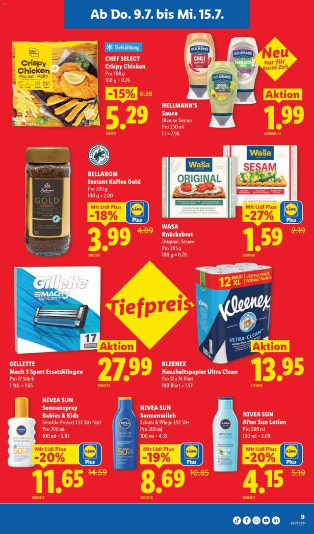 Neue Lidl Aktionen ab 09.07.
