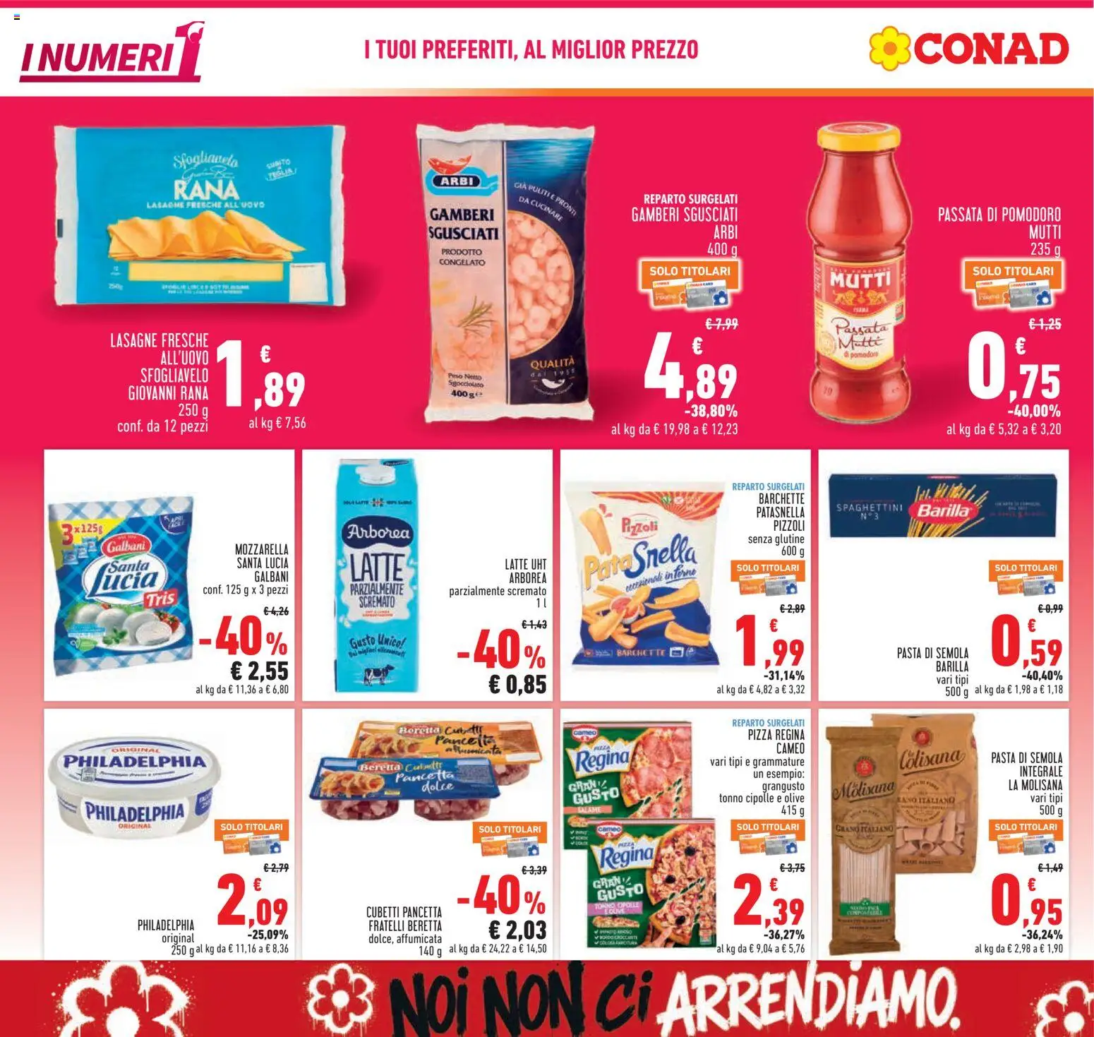 Anteprima dell'opuscolo Conad volantino Piemonte dal negozio Conad valido da 22/10/2026 - Pasta, Senza glutine, Latte, Lasagne, Lasagna, Spaghetti, Pasta di semola, Mutti passata
