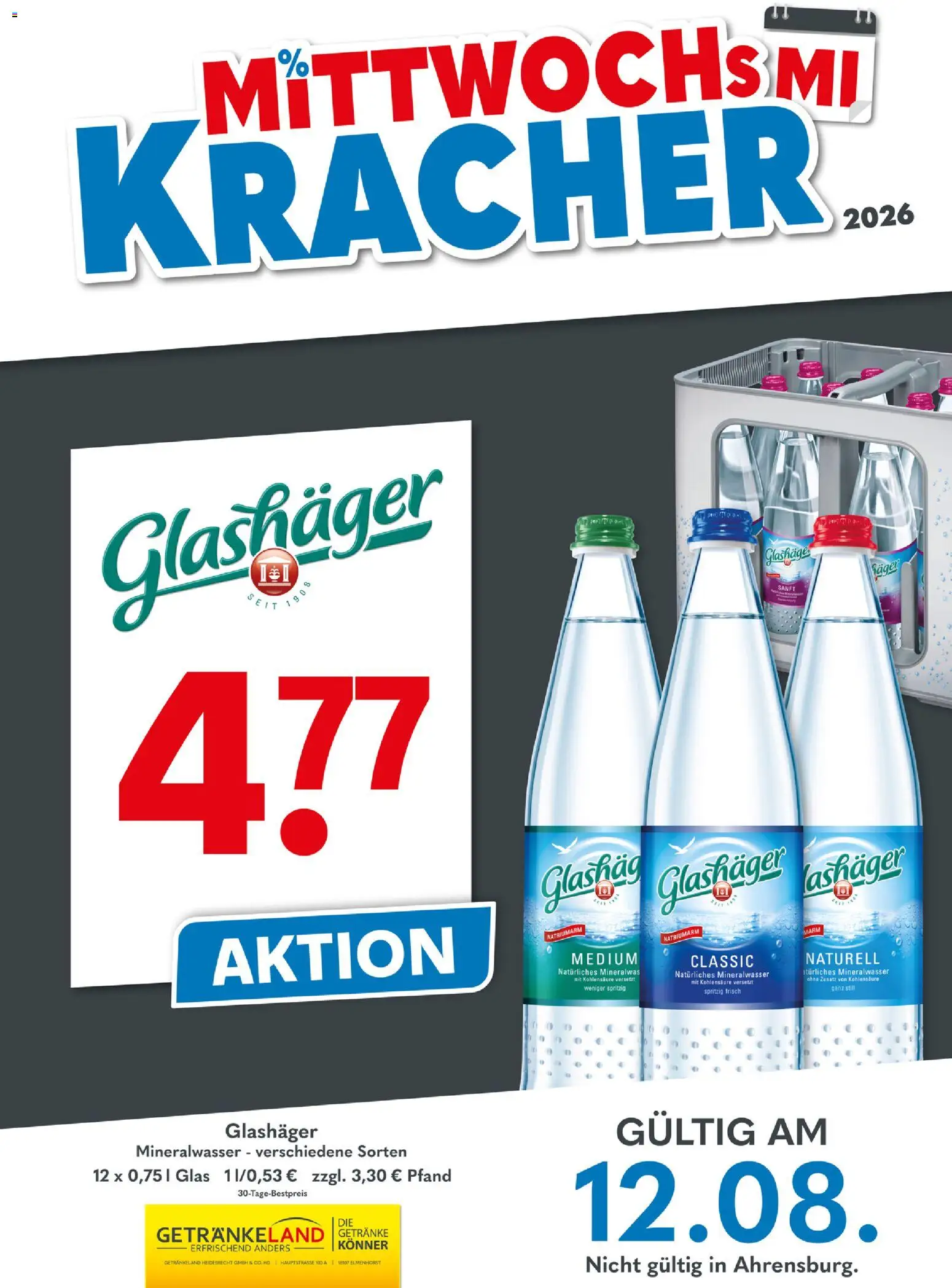 Vorschau von dem Prospekt des Geschäftes Getränkeland, gültig ab dem 12.08.2026 - Mineralwasser