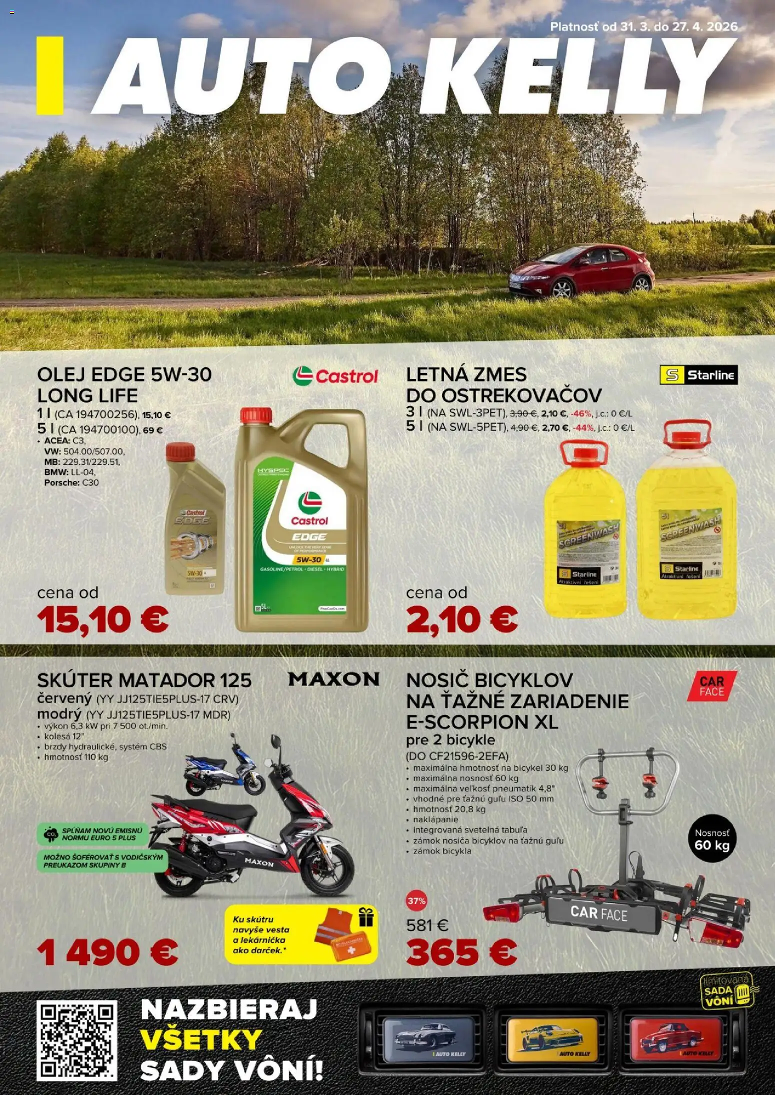 Náhľad Auto Kelly letáku platného od 31.03.2026 - Olej, Vesta