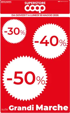 Anteprima dell'opuscolo COOP volantino Superstore Sicilia dal negozio COOP valido da 07/05/2026