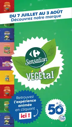 Prévisualisation de Carrefour Découvrez la marque carrefour sensation végétal du magasin Carrefour formulaire valide 07/07/2026
