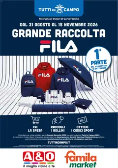 Anteprima dell'opuscolo A&O volantino Grande Raccolta Fila dal negozio A&O valido da 31/08/2026