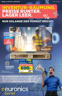 Vorschau von dem Prospekt des Geschäftes Euronics, gültig ab dem 03.09.2026