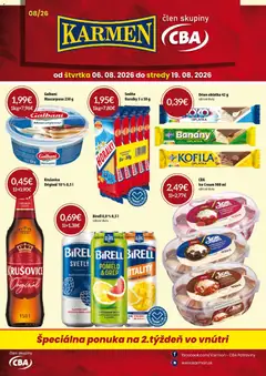 Náhľad KARMEN CBA letáku platného od 06.08.2026