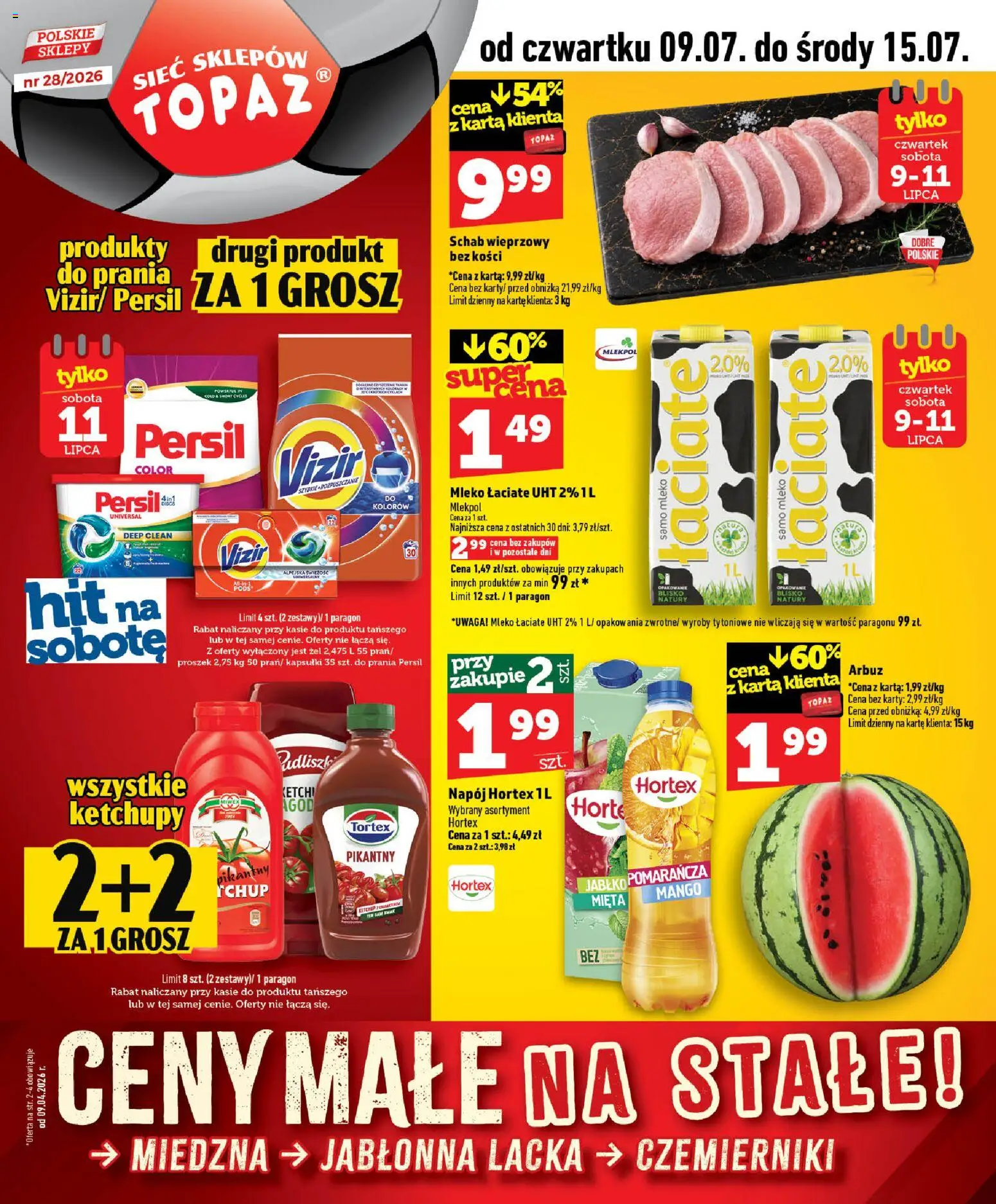 Pogląd gazetki "Topaz gazetka - Ceny małe na stałe" ze sklepu Topaz ważnej od 09.07.2026